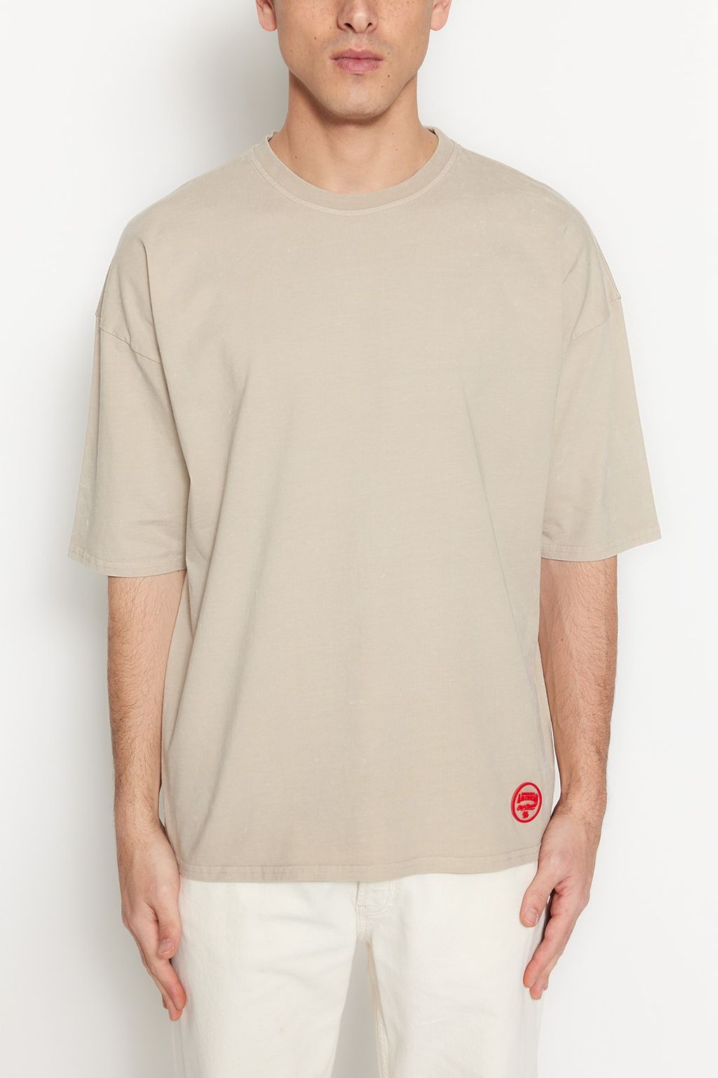TRENDYOL MAN Premium Antrasit Oversize/Genis Kesim Soluk Efektli %100 Pamuklu T-Shirt TMNSS23TS00153 - Trendyolmilla фото 12
