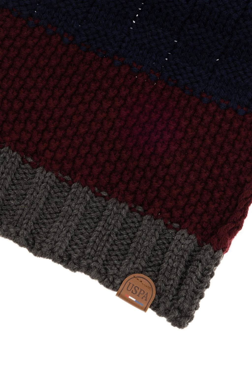 Меланжевый шарф антрацитового цвета для мальчика - U.s. polo assn фото 2