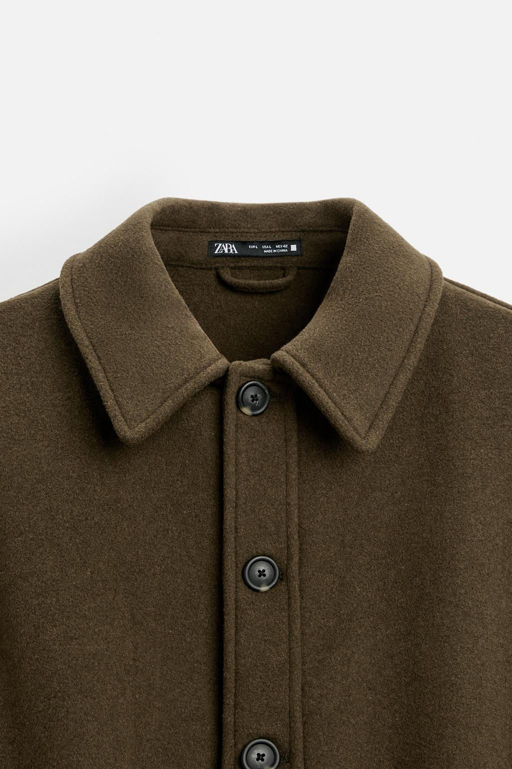 CONTRAST WOOL JACKET - Zara фото 8