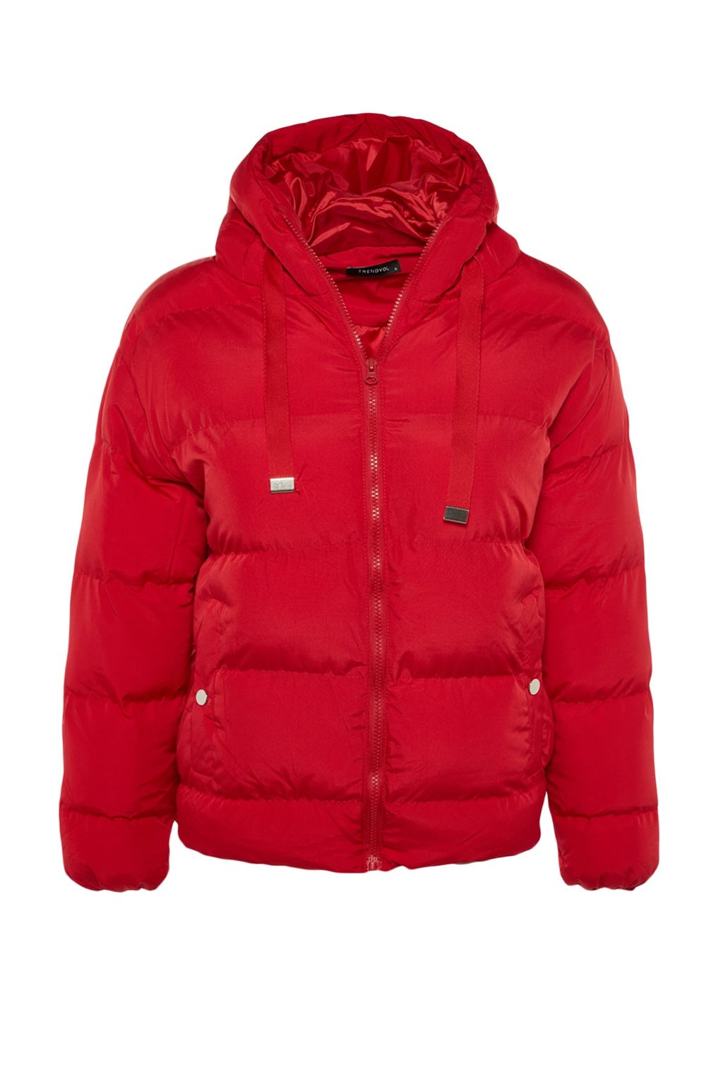 TRENDYOLMILLA Siyah Kapusonlu Su Itici Sisme Mont TWOAW21MO0022  фото 17