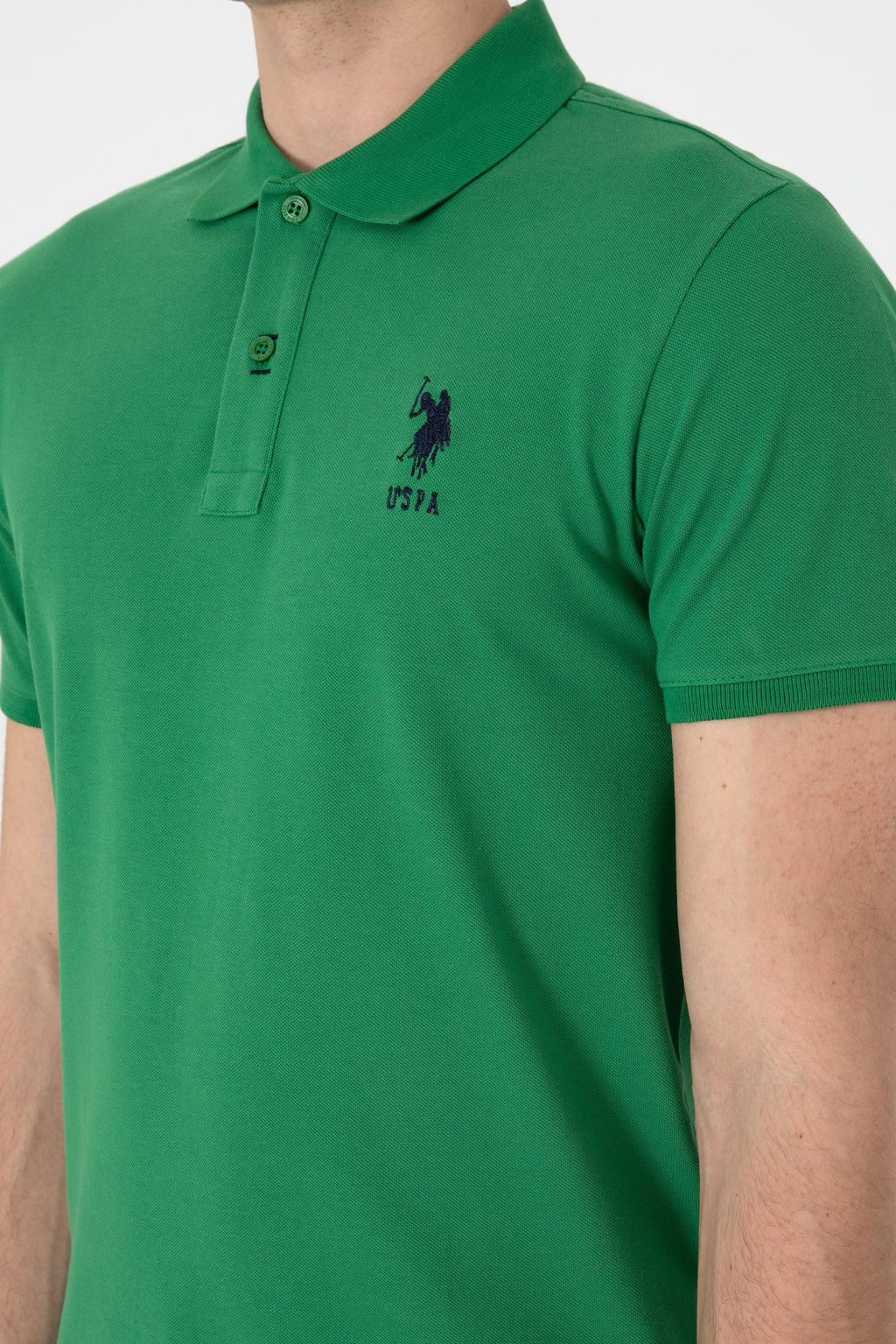 Erkek Slim Fit Polo Yaka Ye_il Basic Ti__rt Sepette S_rpriz _ndirim - U.s. polo assn фото 7