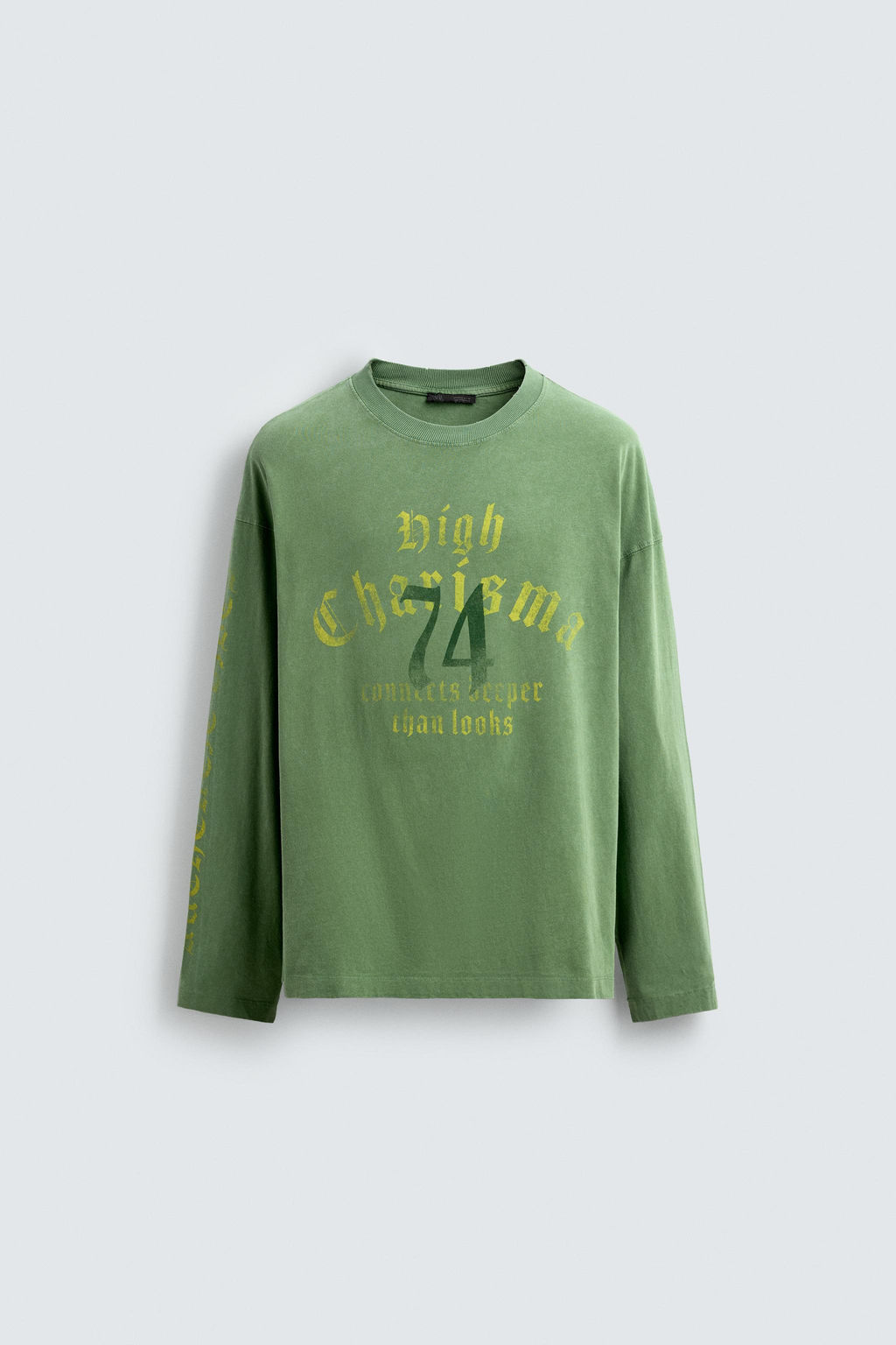 WASHED TEXT T-SHIRT - Zara фото 6