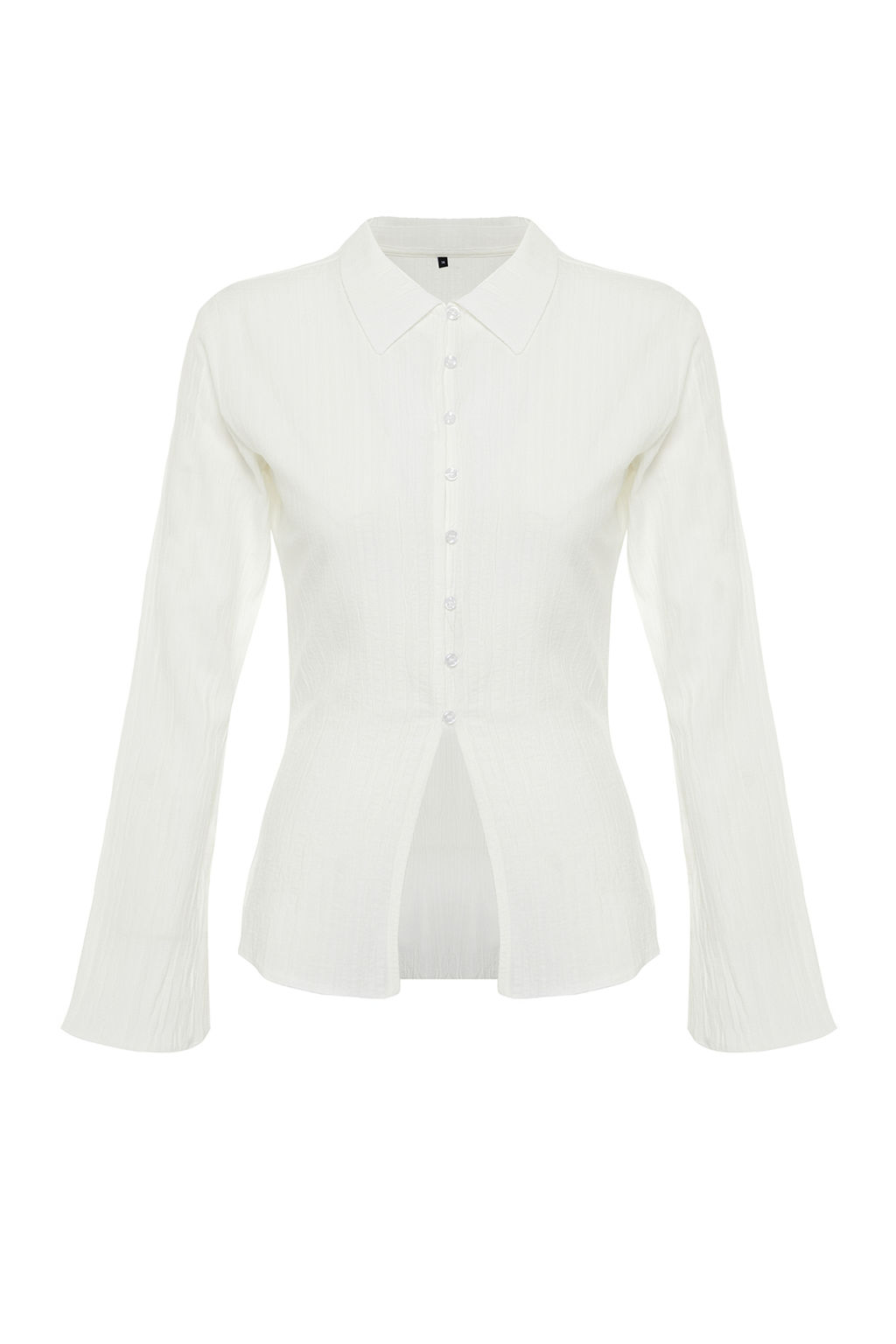 TRENDYOLMILLA Haki Dokulu Fitted Bele Oturan Dokuma Gomlek TWOSS24GO00002 фото 15