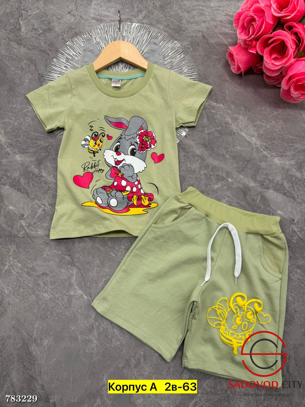 Детский костюм двойка шорты и футболка