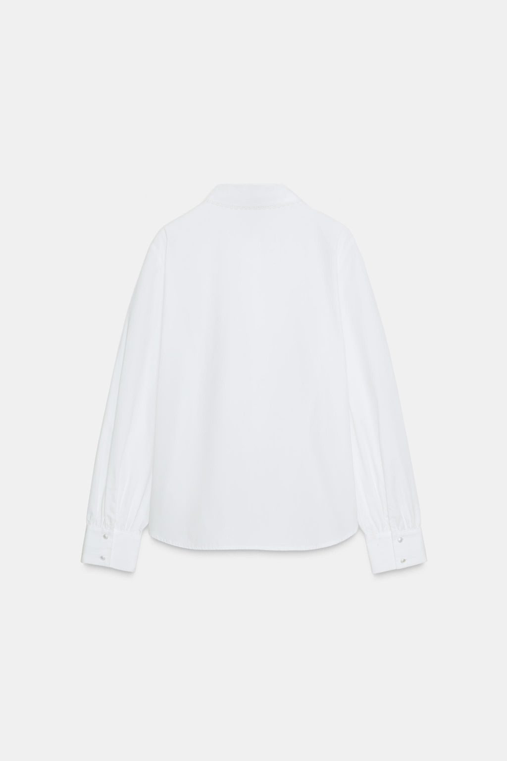 POPLIN SHIRT WITH BOW - Zara фото 7