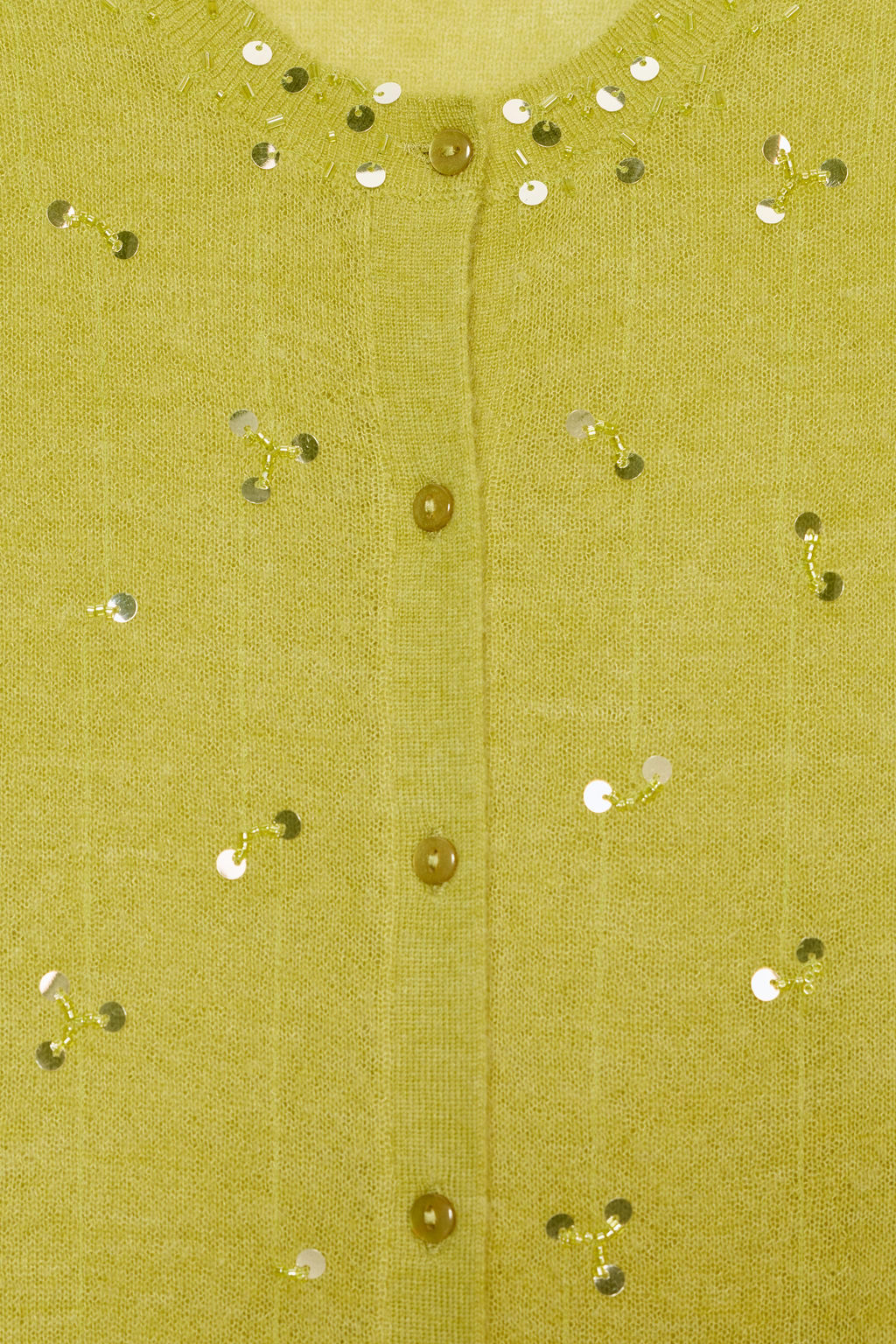 CHAQUETA PUNTO LENTEJUELAS / Verde manzana - Zara фото 3