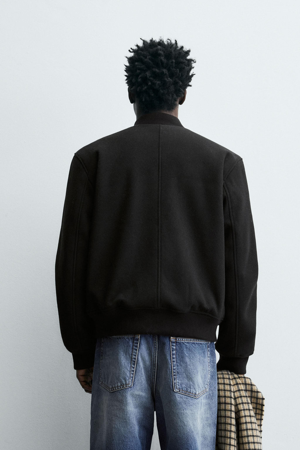 CAZADORA BOMBER COMBINADA / Negro - Zara фото 3