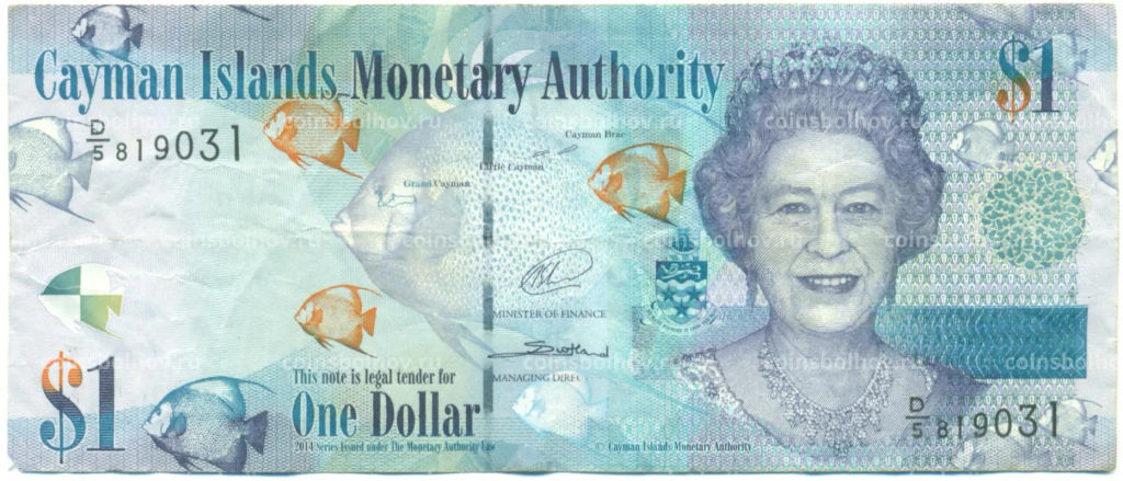 Банкнота 1 доллар 2014 года Каймановы острова