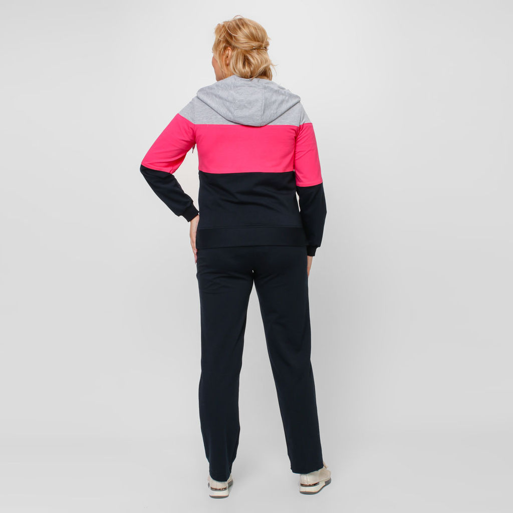 RODOS Спортивный костюм женский весна/лето М-236 Синий/Ментол/Светло-серый  фото 9