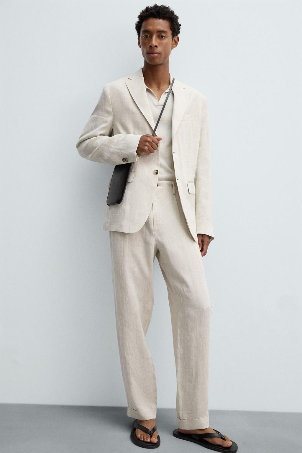 100% LINEN SUIT TROUSERS - Zara фото 5