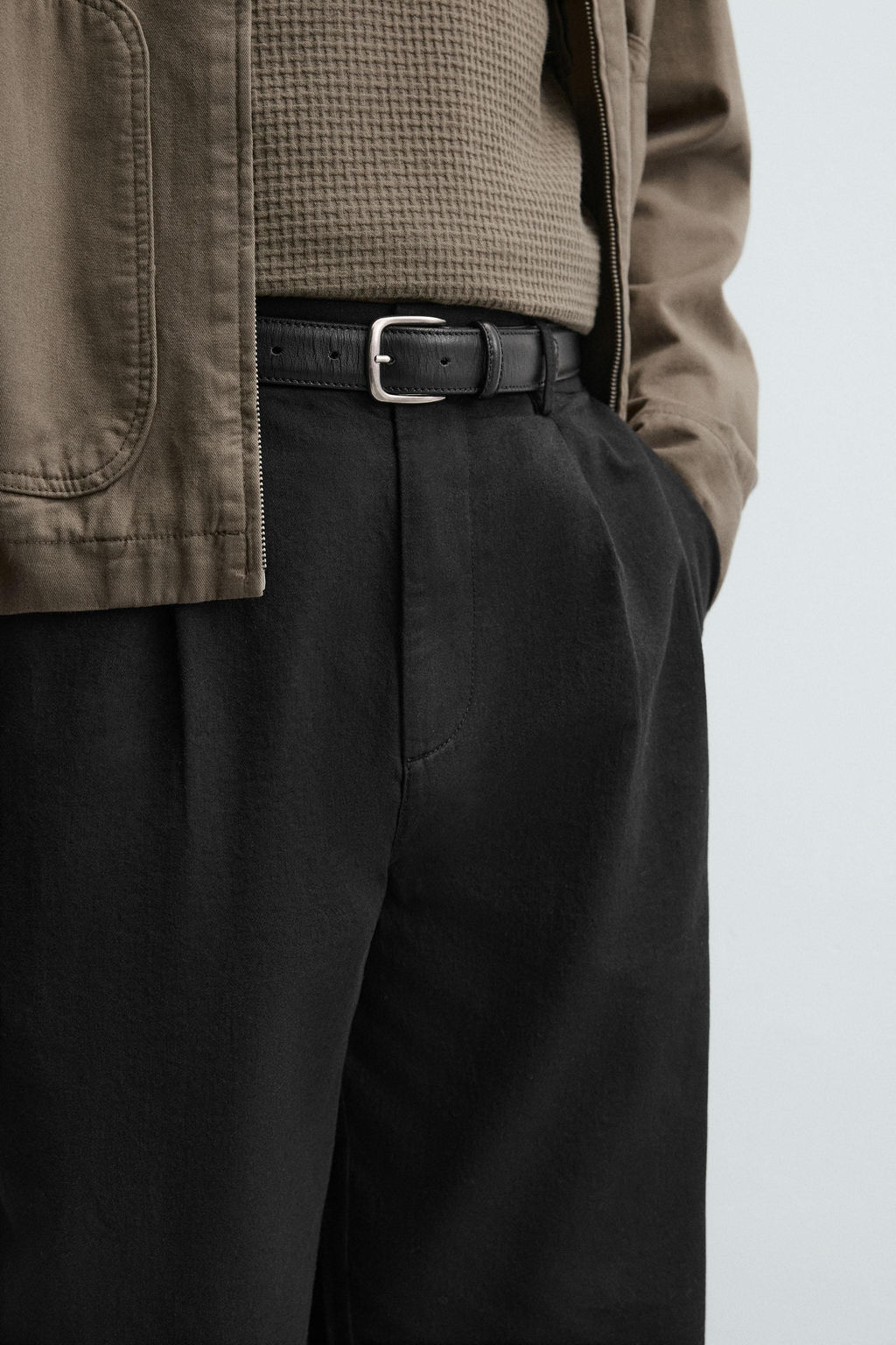 RELAXED FIT COTTON - LINEN TROUSERS - Zara фото 4