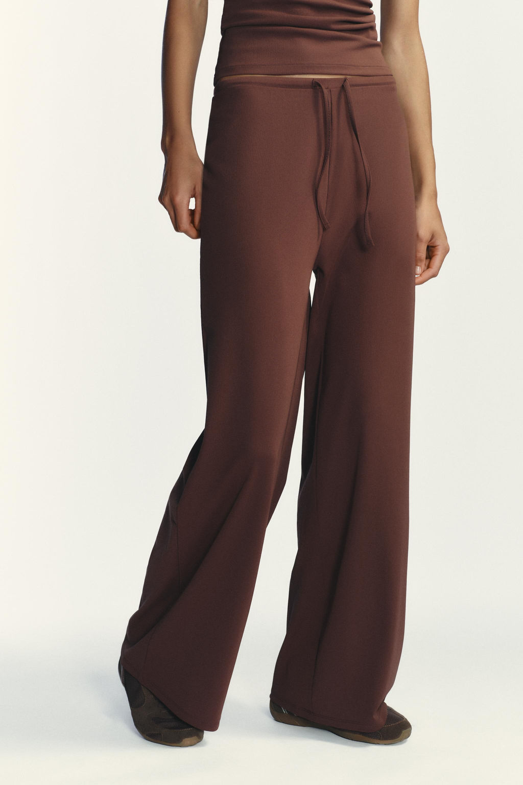 TEXTURED STRAIGHT LEG TROUSERS - Zara фото 9