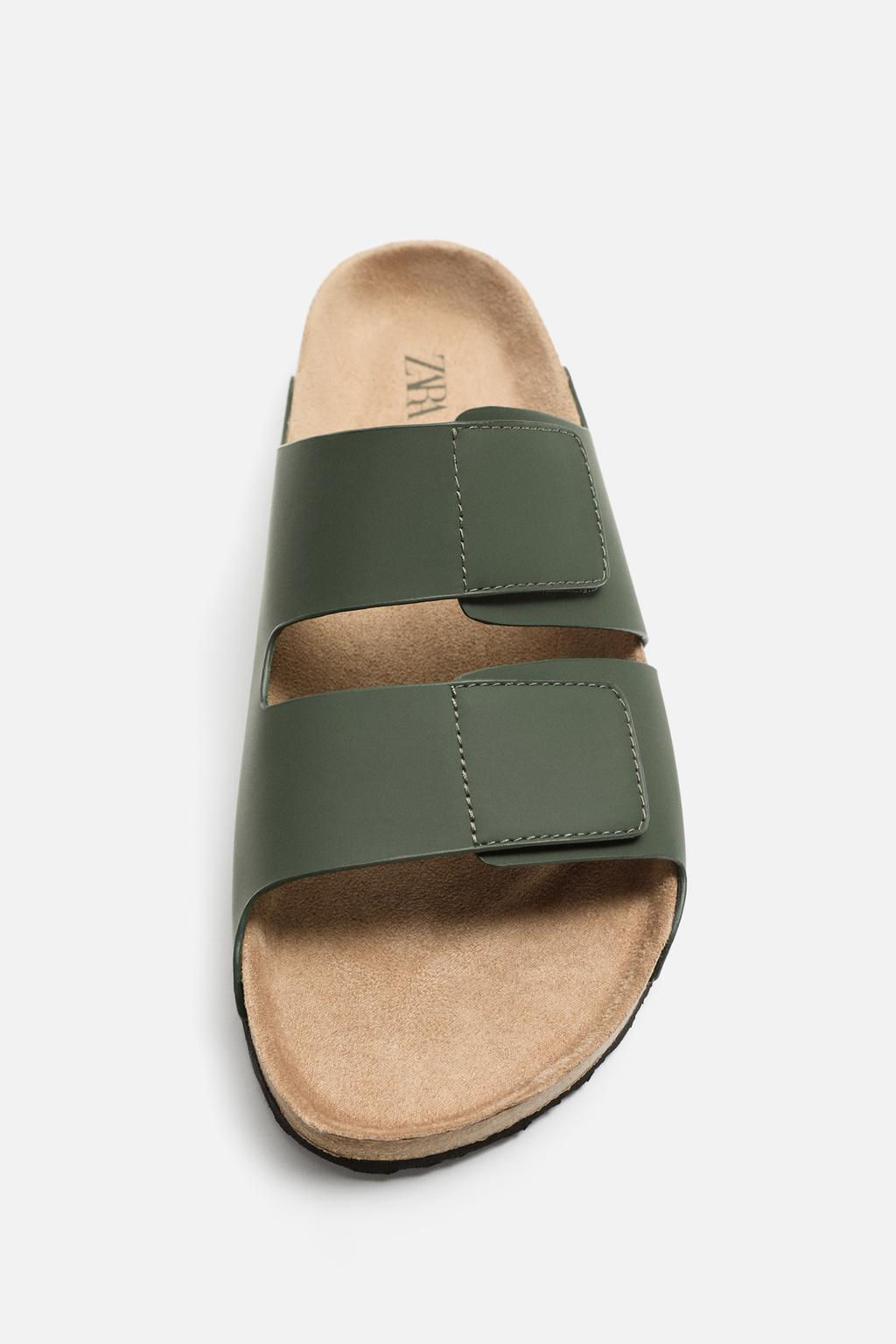 RUBBERISED DOUBLE-STRAP SANDALS - Zara фото 7