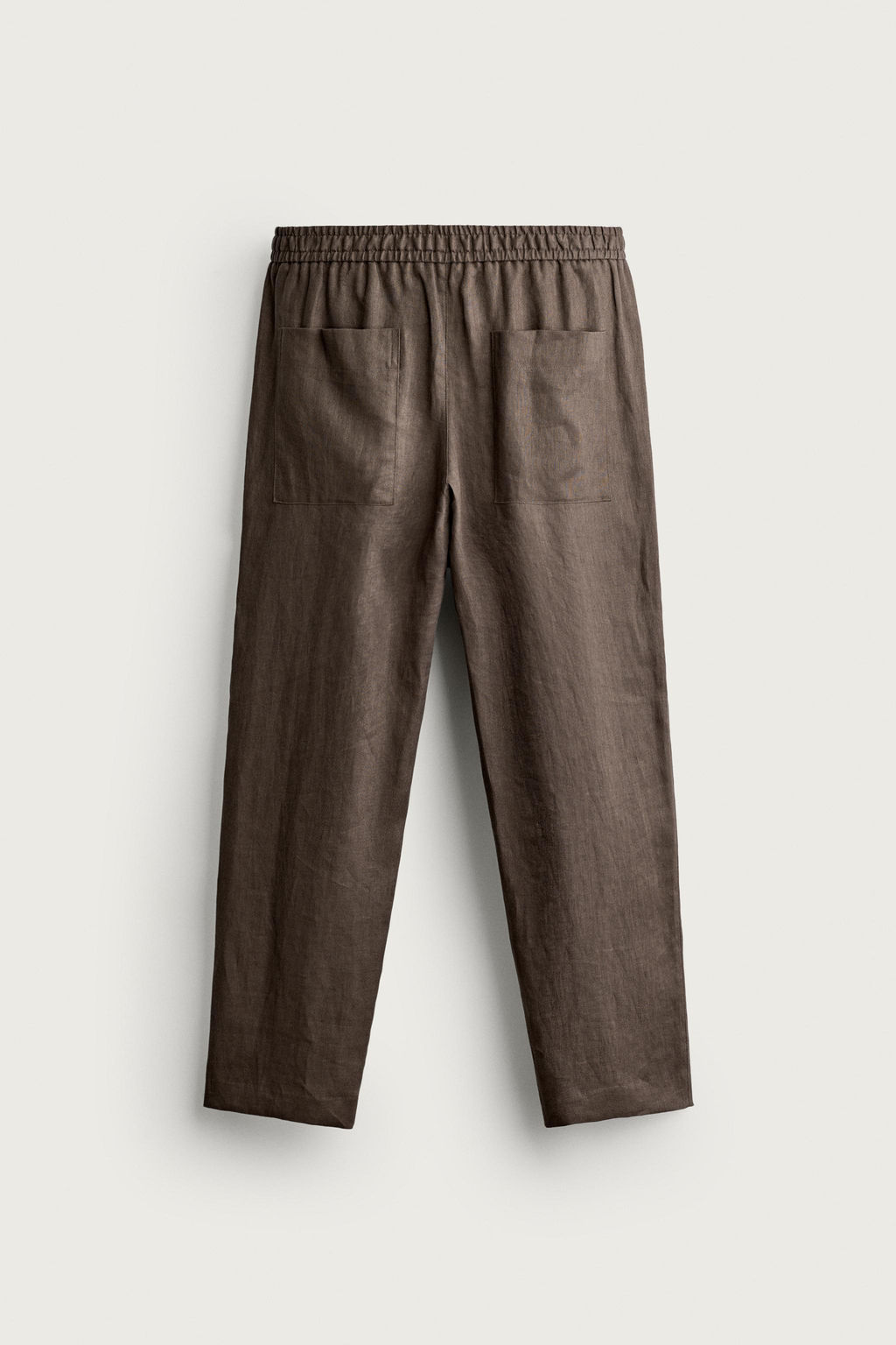 PANTAL?N RELAXED FIT 100% LINO / Marr?n / Topo - Zara фото 12