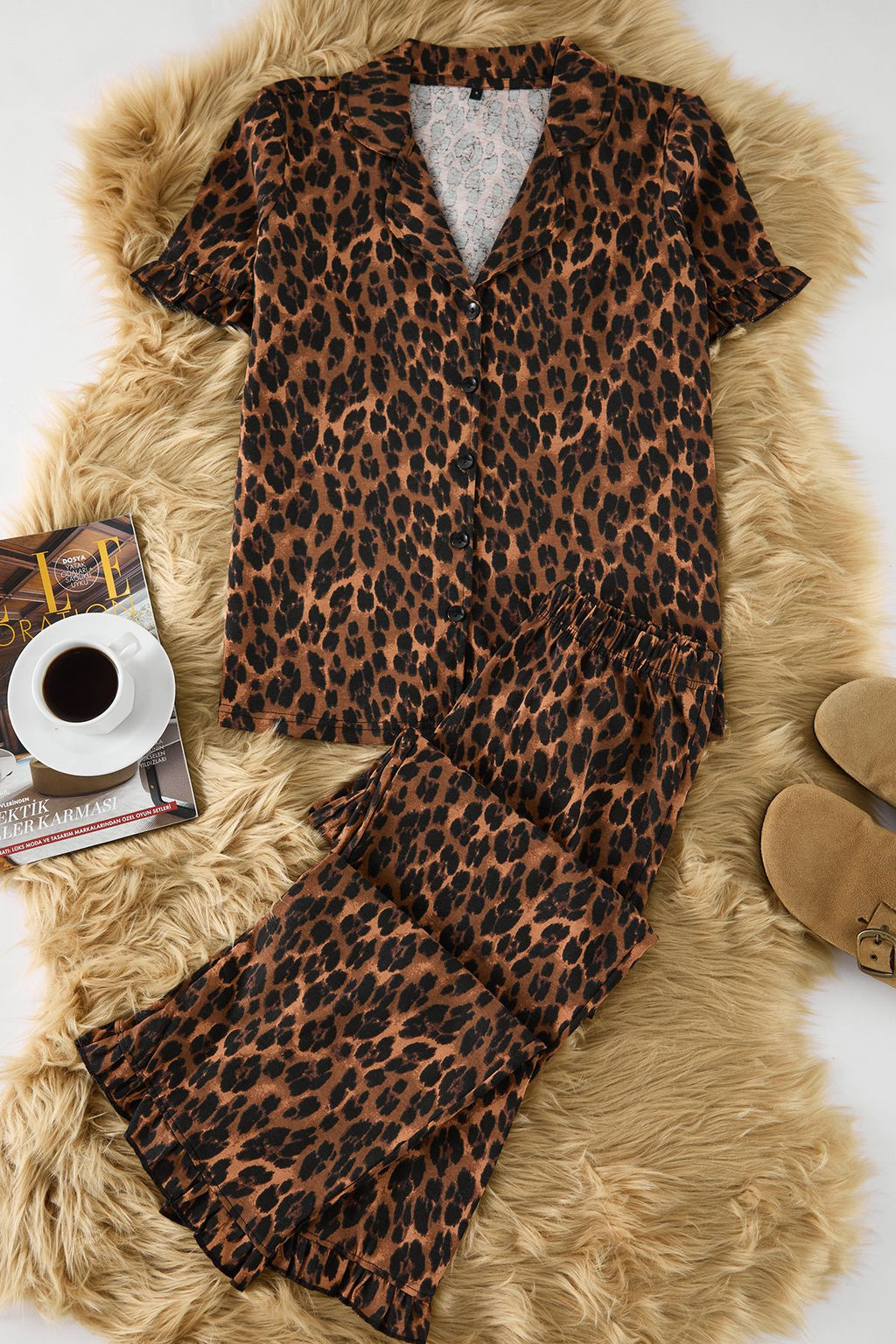 Trendyolmilla Mint %100 Pamuklu F?rf?r Detayl? Orme Pijama Tak?m? THMSS24PT00223 фото 24