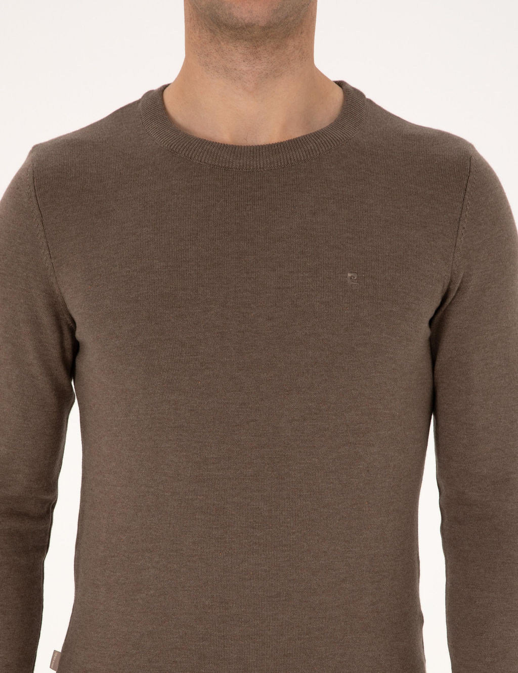 Vizon Melanj Slim Fit Bisiklet Yaka Basic Triko Kazak - Pierre cardin фото 6