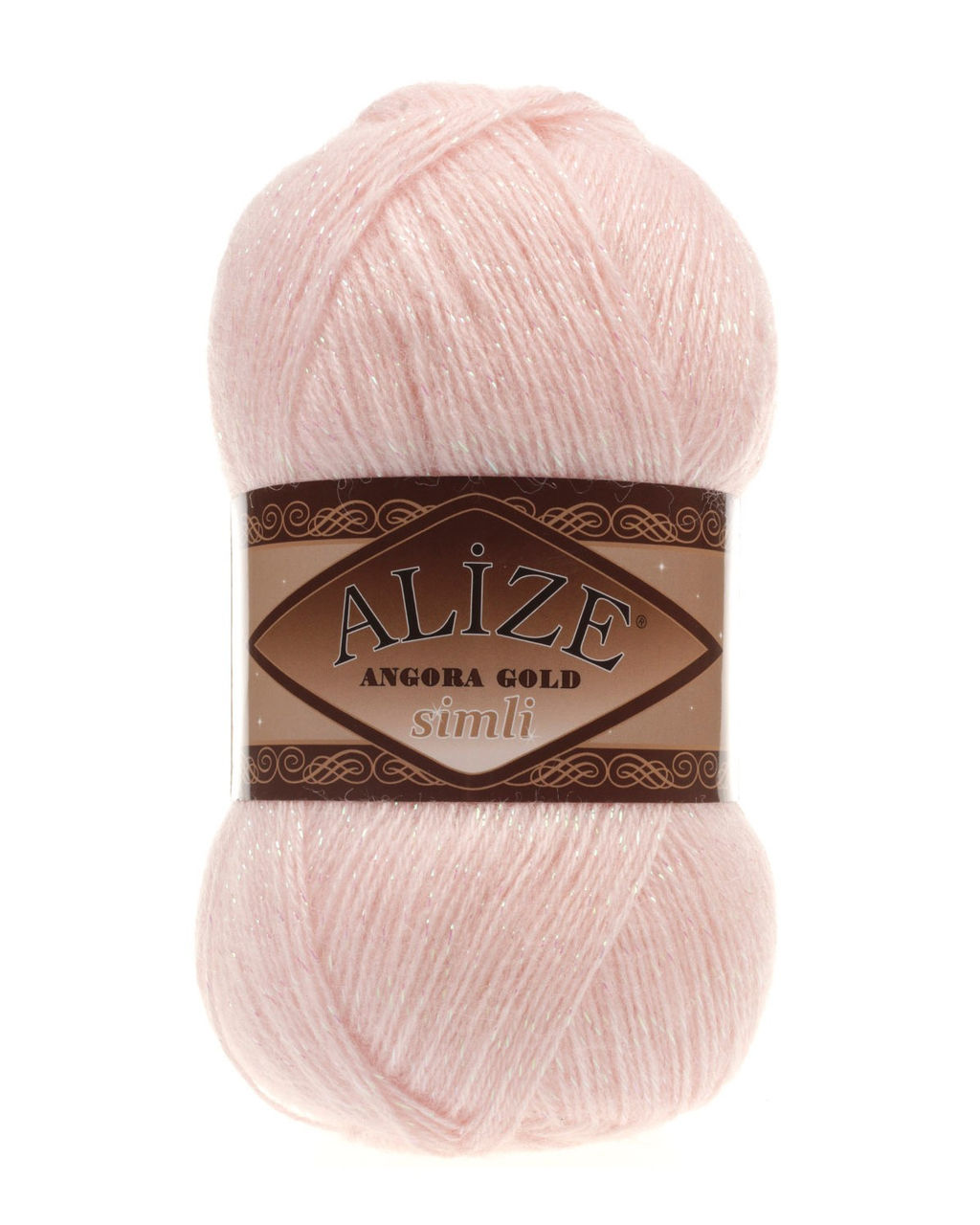 Ангора голд сим (Angora gold sim) пряжа Alize 20%шерсть 5%метанит 75%акрил 5х100г/500м фото 14