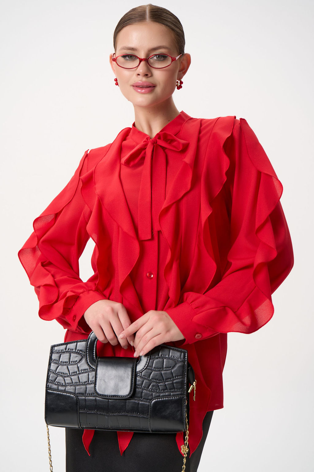 Рубашка Кристл (красный) - Эльза фото 10