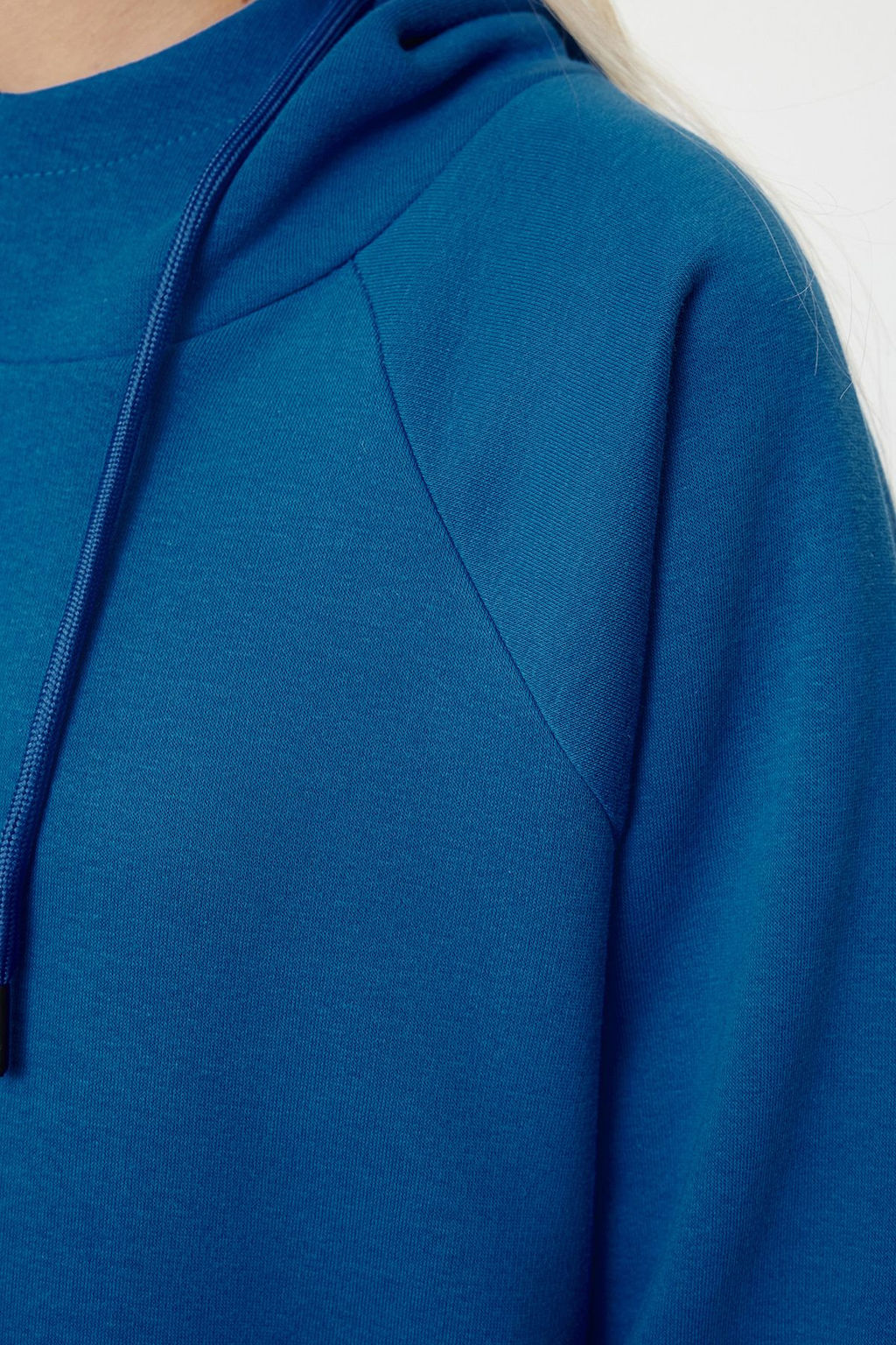 Saks Kapusonlu Oversize Sardonlu Orme Sweatshirt