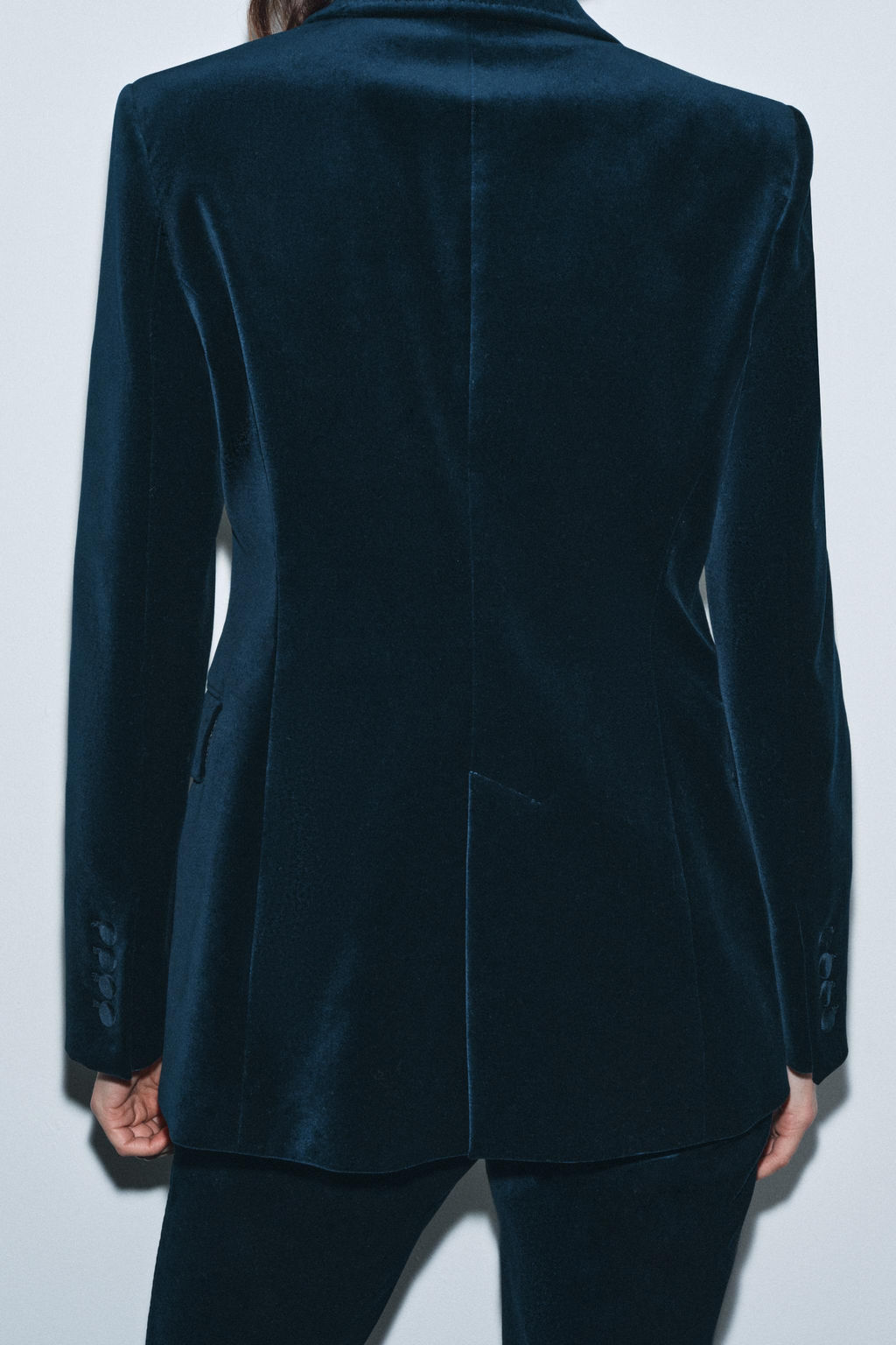 ZW COLLECTION VELVET BLAZER - Zara фото 3
