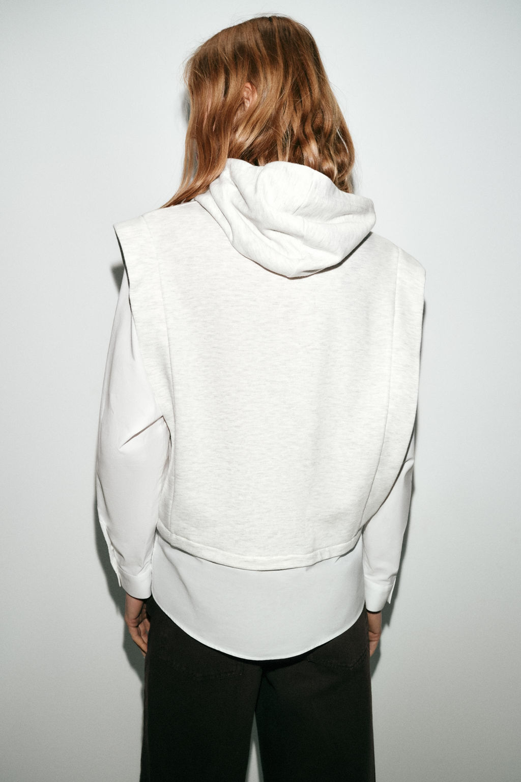 HOODED SHIRT WITH CONTRASTING HOODIE - Zara фото 11