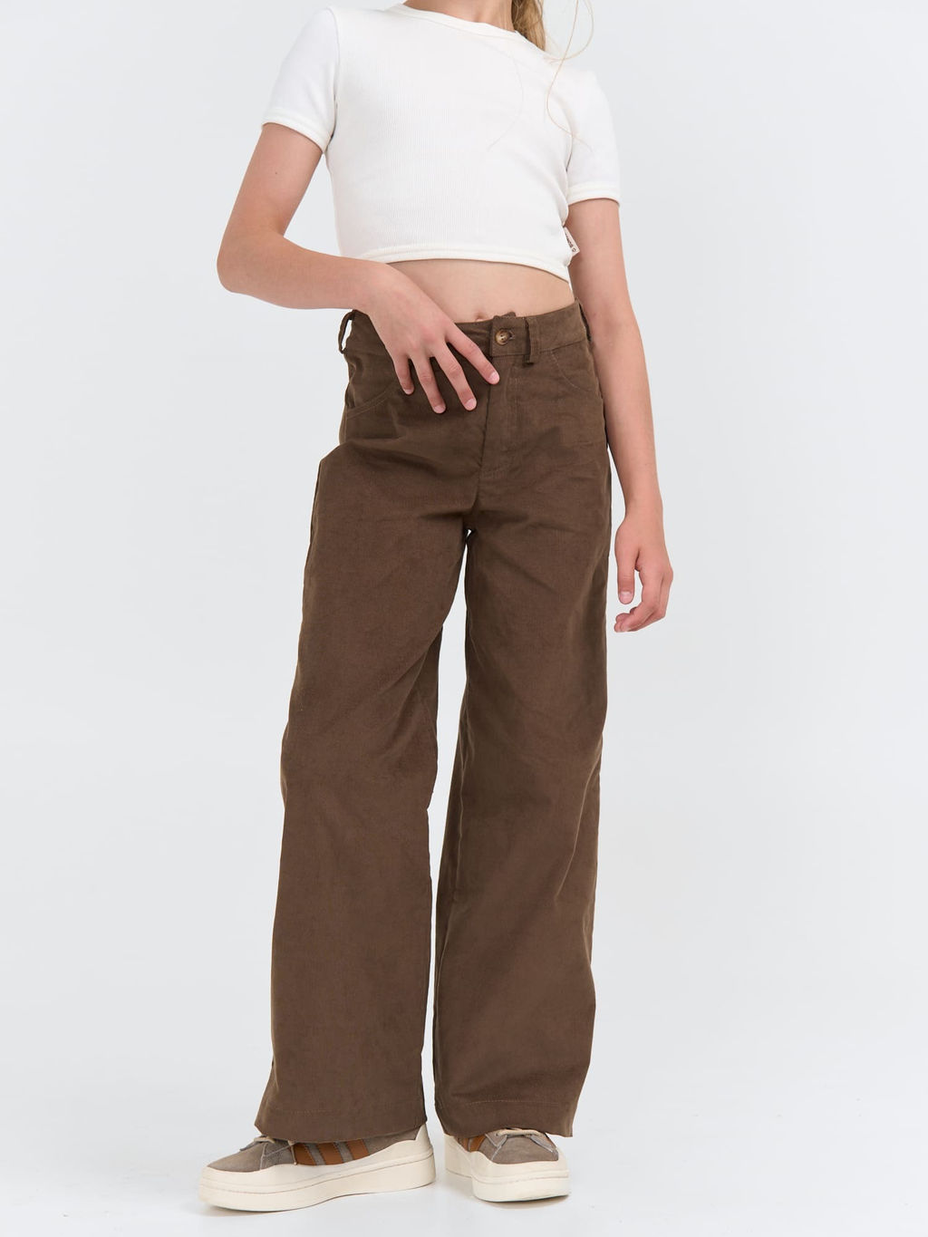 Брюки палаццо вельветовые Трюфель 7+ - Bungly фото 2