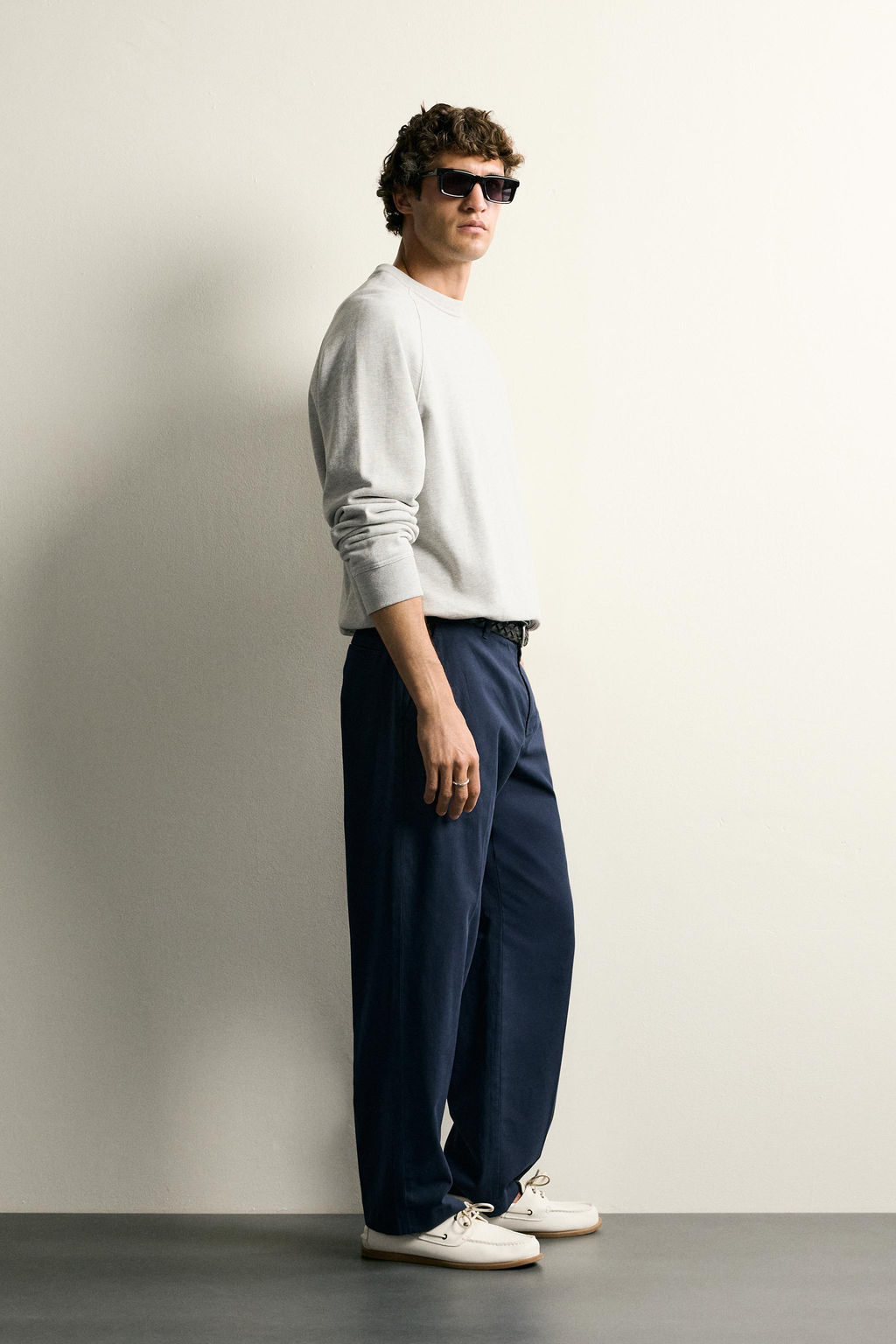 PANTAL?N RELAXED FIT LAVADO / Azul - Zara фото 4