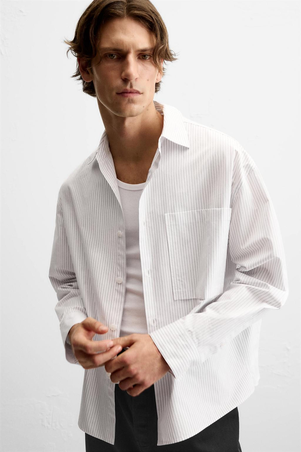 STRIPED POPLIN SHIRT - Zara фото 5