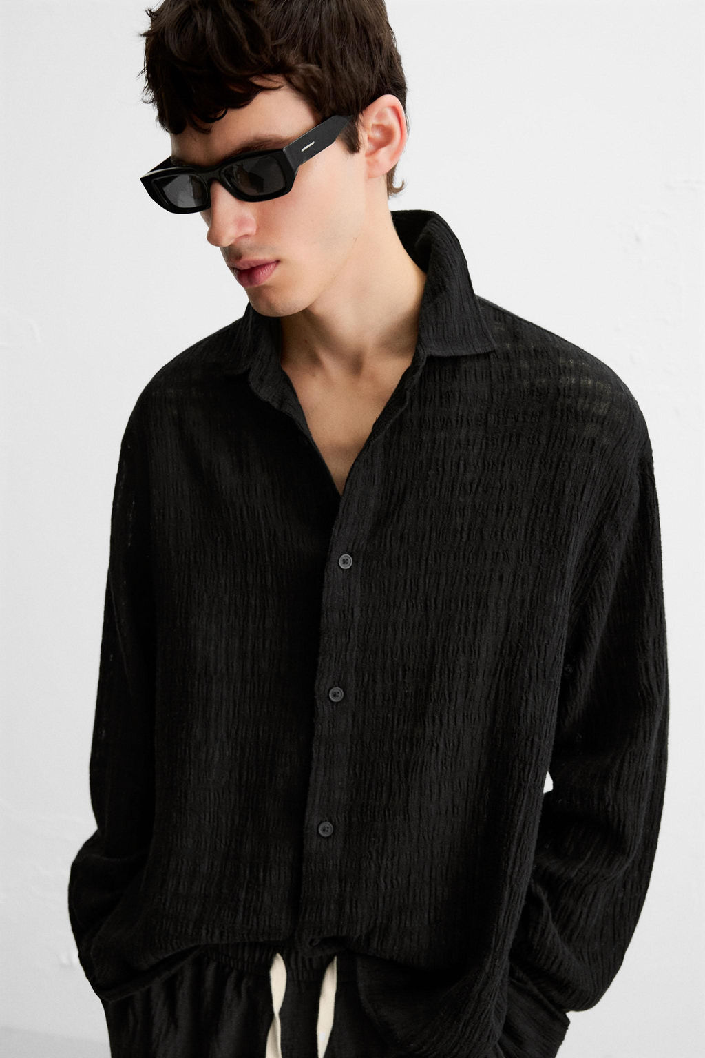 JACQUARD LINEN/COTTON SHIRT - Zara фото 7