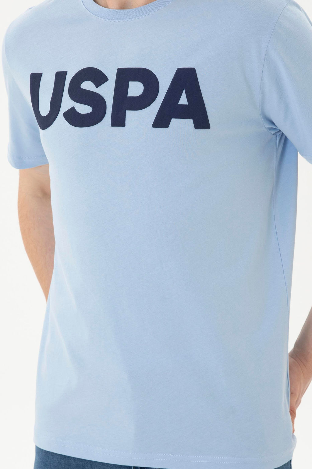 Мужская голубая базовая футболка Неожиданная скидка в корзине - U.s. polo assn фото 6
