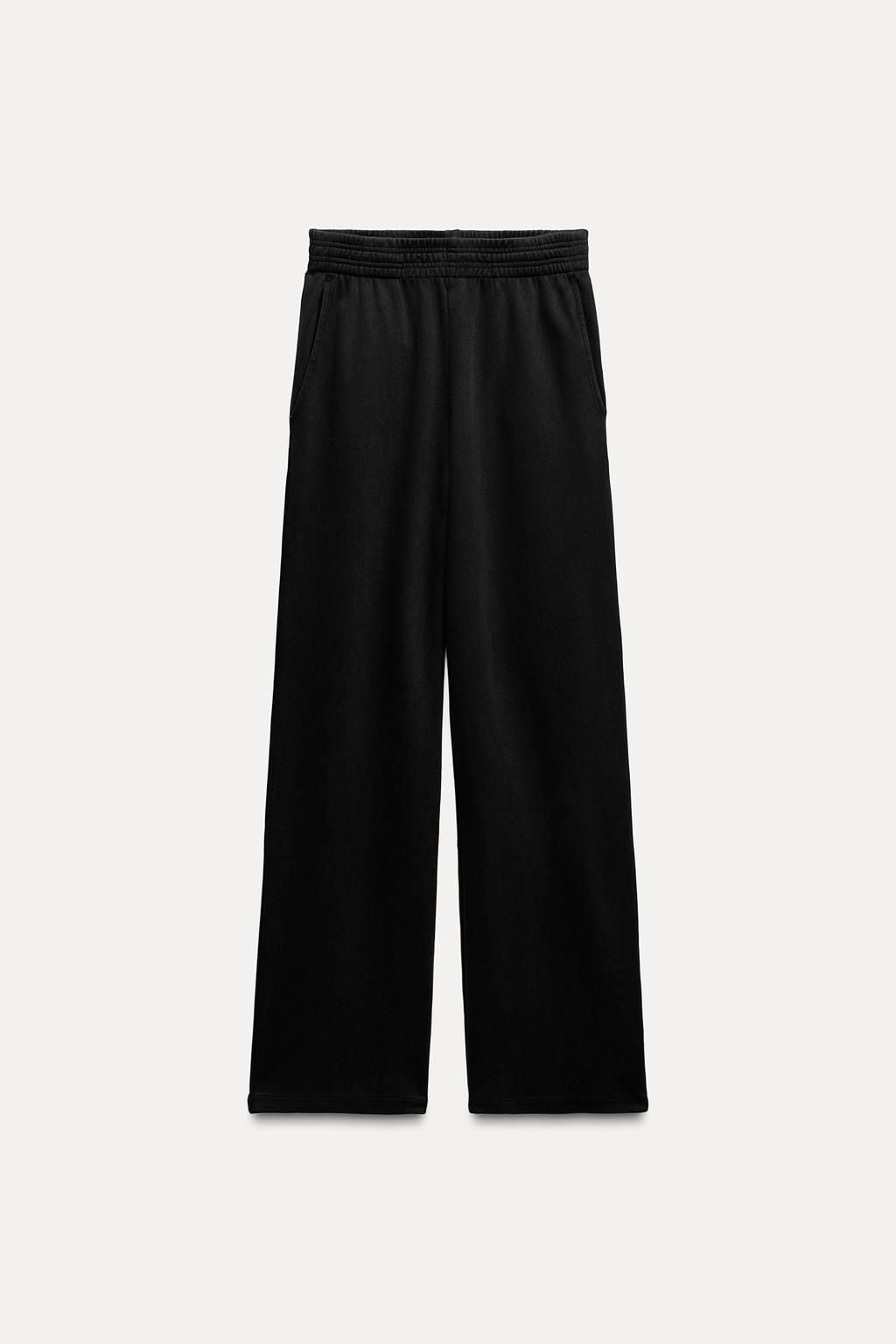 WASHED INTERLOCK TROUSERS - Zara фото 13