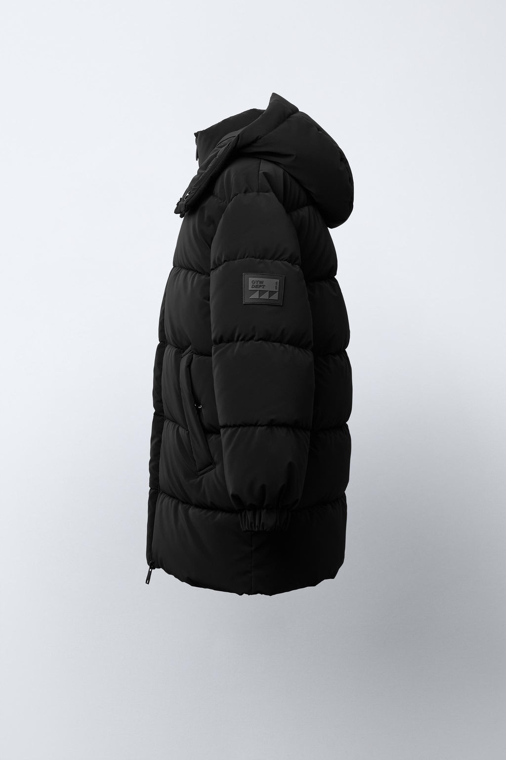 LONG PUFFER COAT WITH LABEL - Zara фото 3
