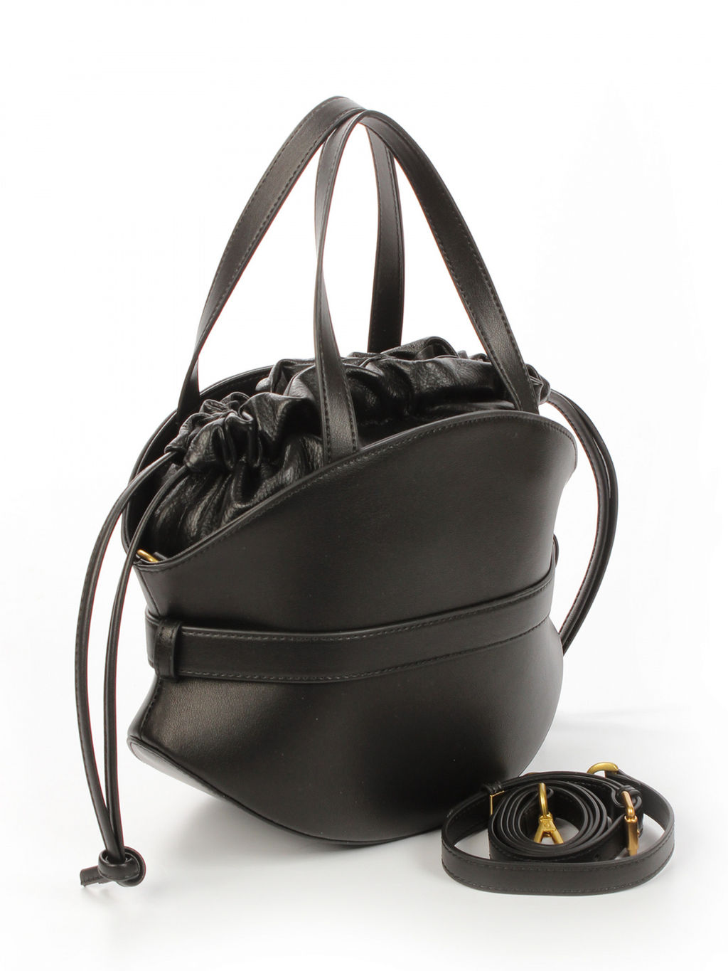 LACCOMA сумка АМ2420-черный натуральная кожа хлопок