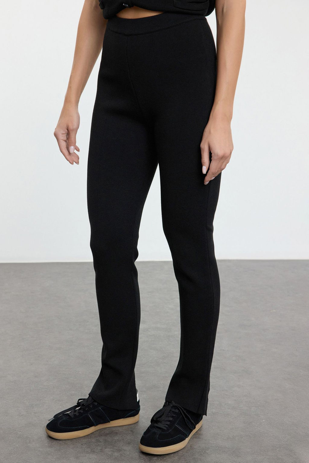 Siyah Premium Iplik/Ozel Iplik Triko Alt-Ust Tak?m TWOAW25AU00003 - Trendyolmilla фото 9