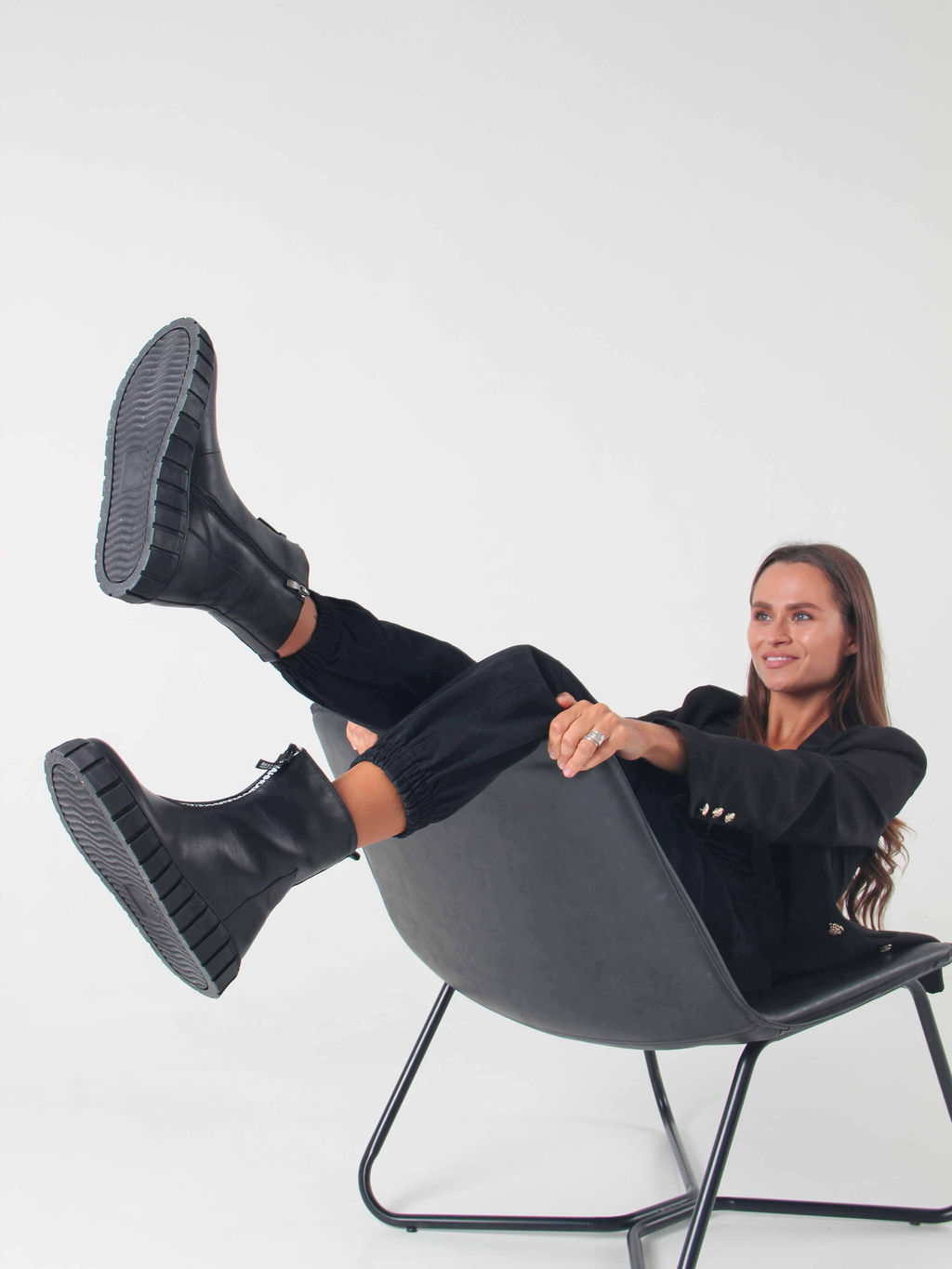 Ботинки 365.L.1918bl.Black/Шерсть