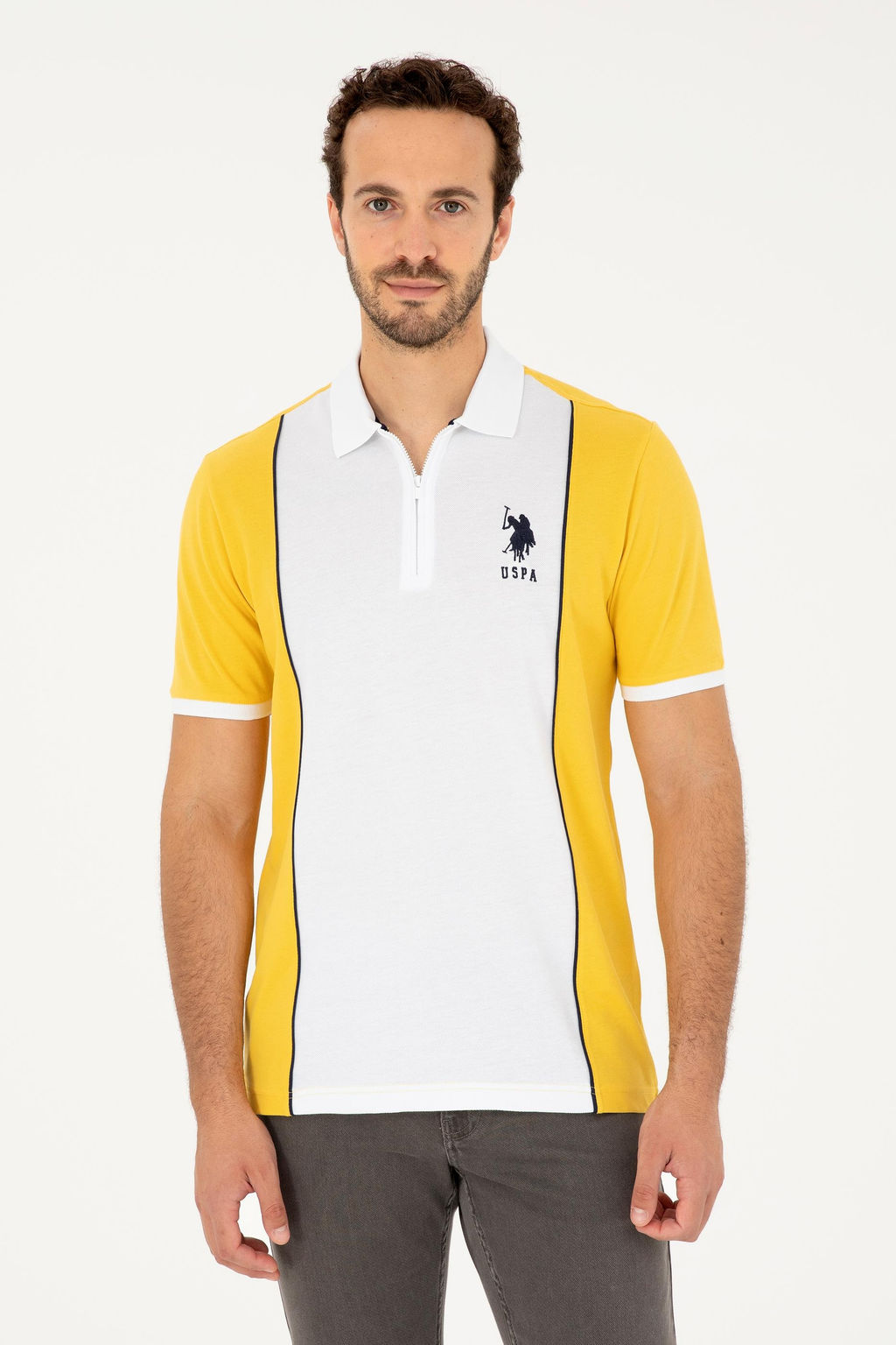 U. S. Polo Assn / Мужская шафрановая футболка