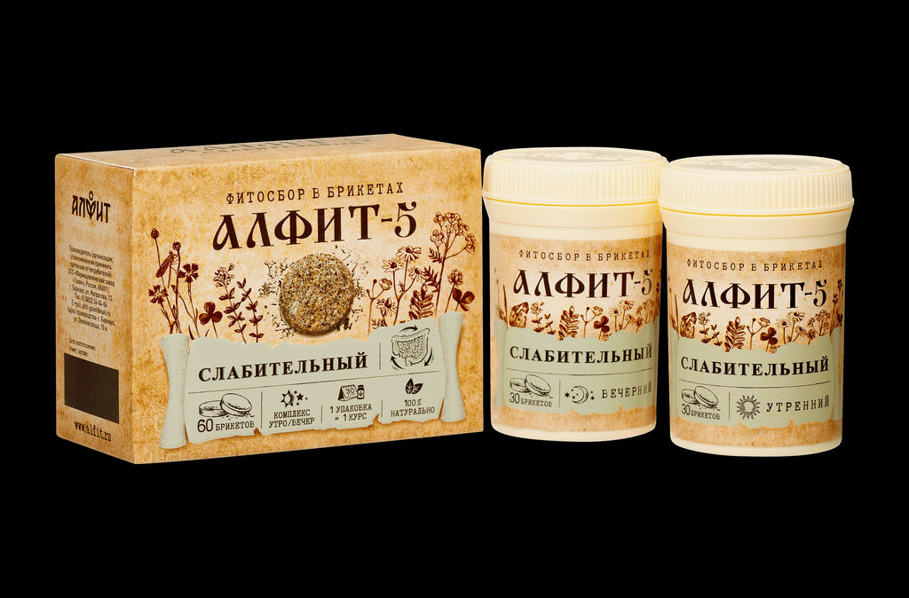 Алфит-5 Слабительный БАД в брикетах Алфит 1187