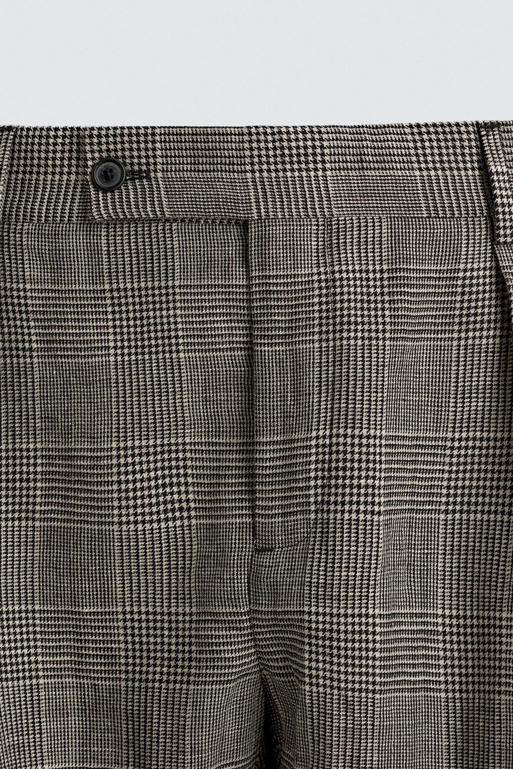 PANTAL?N TRAJE CUADROS LANA - LINO AARON LEVINE X ZARA / Blanco / Negro  фото 7