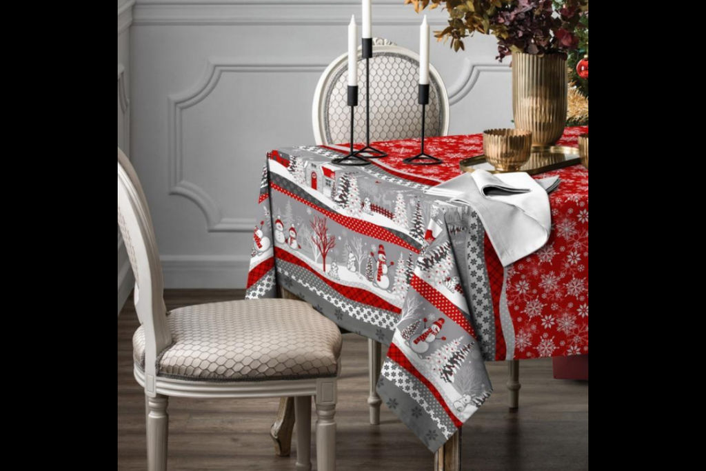 Скатерть Хлопок 100 % арт. Л-138/1 тк (красный) (29114-1) - Наталья-текстиль фото 2