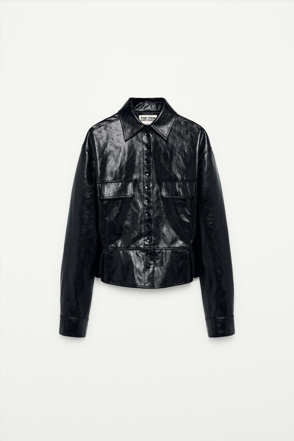 FAUX LEATHER PEPLUM JACKET - THE ITEM ZARA WOMAN фото 6