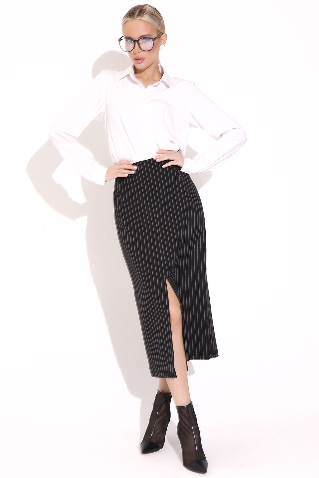 Юбка Фабия (полоска черная) - Эльза фото 5