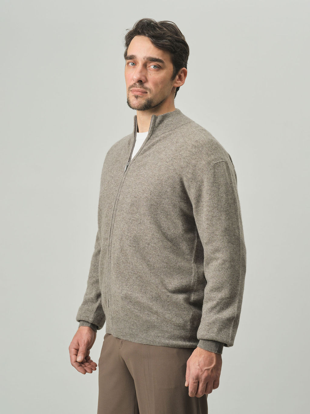 Джемпер мужской из пуха яка 4003 серый