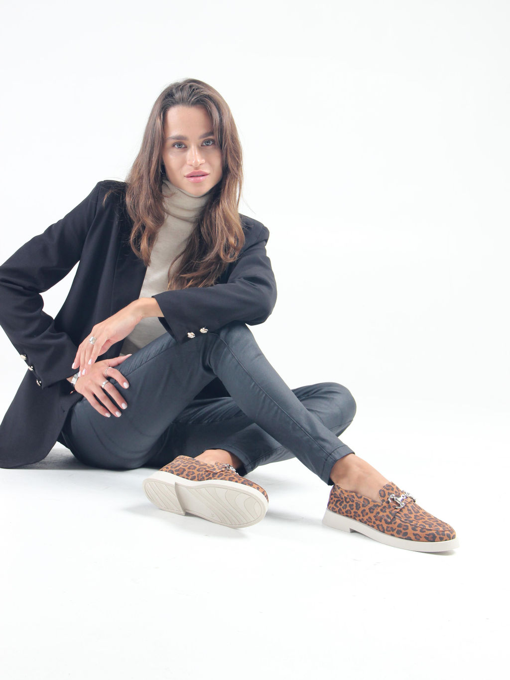 Лоферы туфли 172.1841be.Коричневый леопард