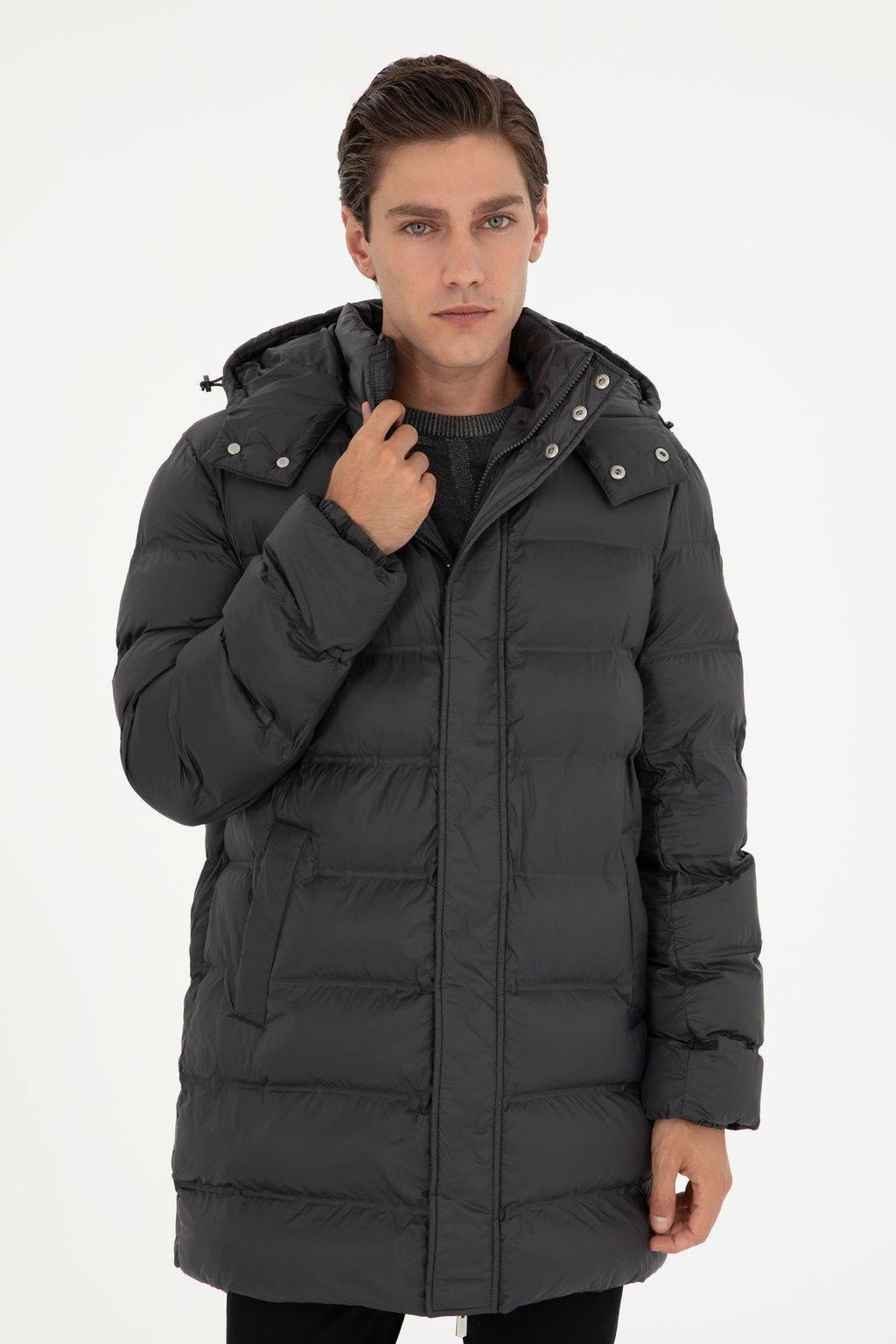 Мужское пальто антрацитового цвета Неожиданная скидка в корзине - U.s. polo assn фото 10