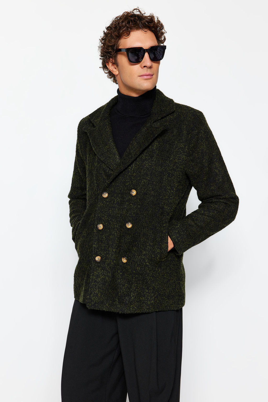 TRENDYOL MAN Haki Regular Fit Kruvaze K?sl?k Kase Kaban TMNAW21KB0027 - Trendyolmilla фото 3
