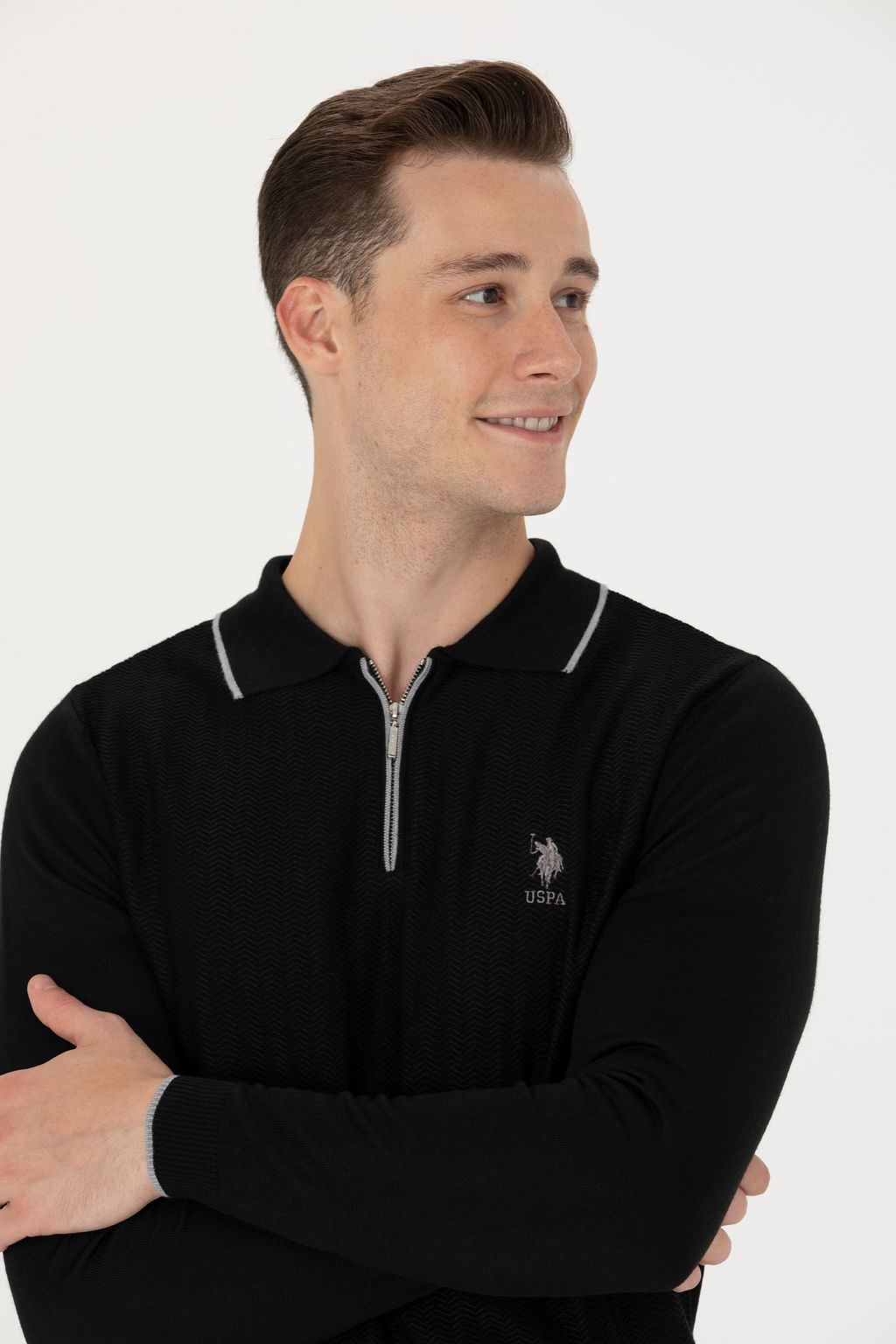 U. S. Polo Assn Мужской черный свитер - U.s. polo assn фото 16