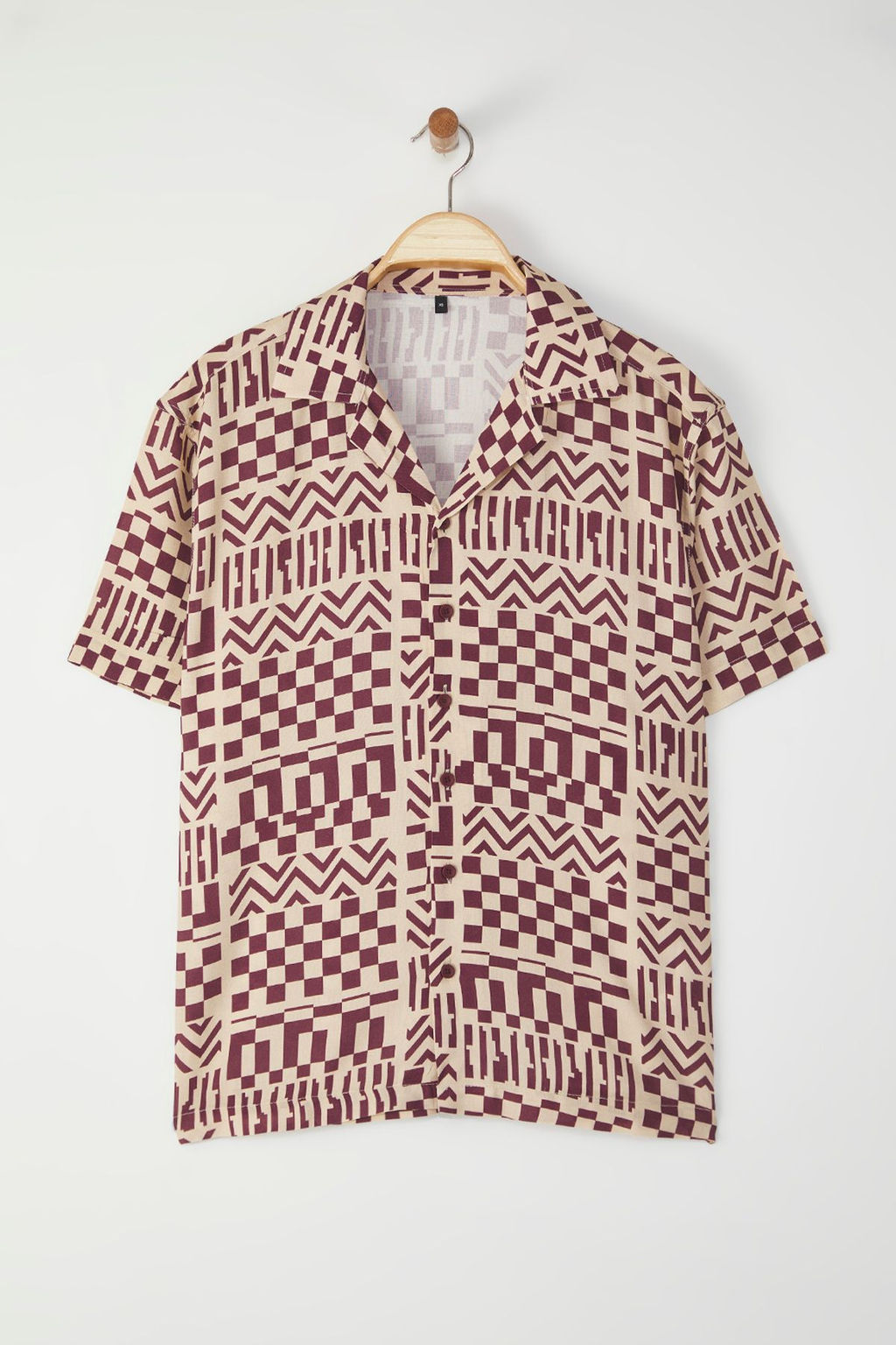 TRENDYOL MAN Bej Oversize Gomlek TMNSS25GO00066 - Trendyolmilla фото 2