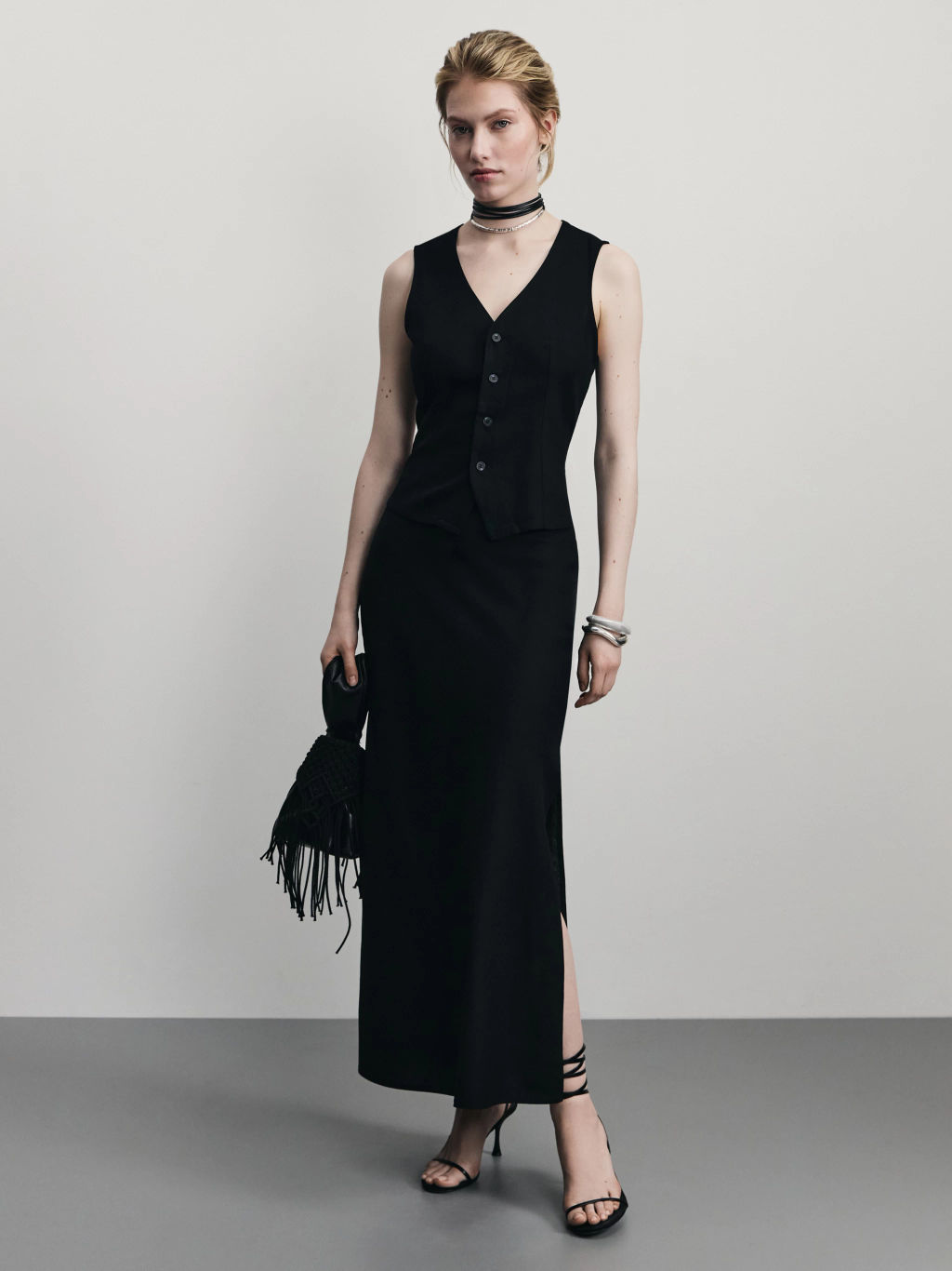 Юбка миди изо льна / Zarina