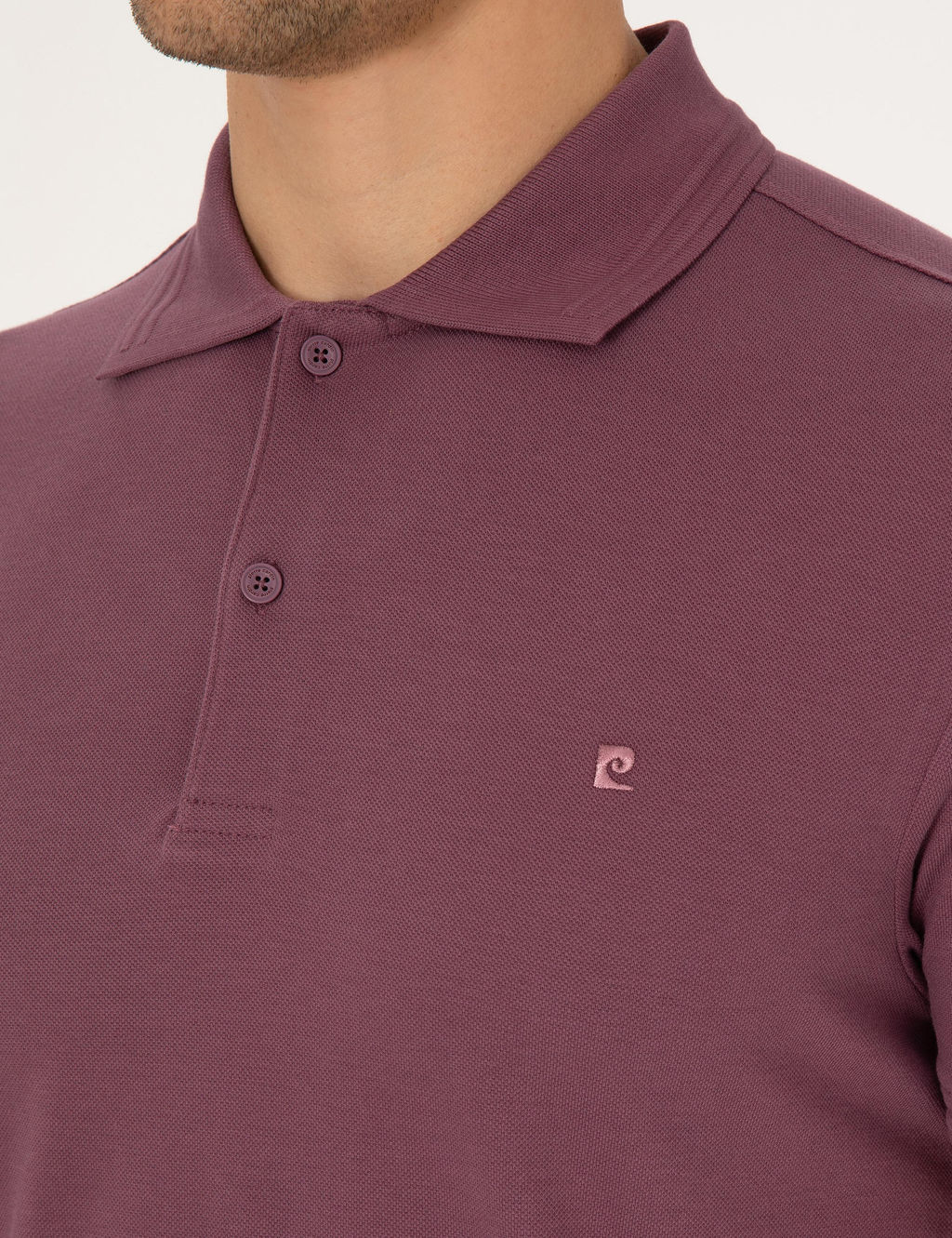 Mor Slim Fit %100 Pamuk K_vr_lmaz Polo Yaka Basic Ti__rt