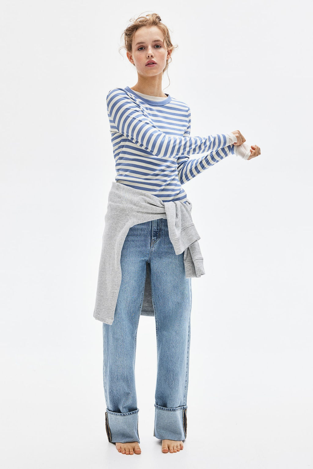 Camiseta en punto de canale - H&m фото 2